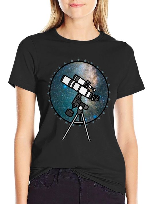 Telescope Galaxy T-Shirt - Stargazing Apparel
