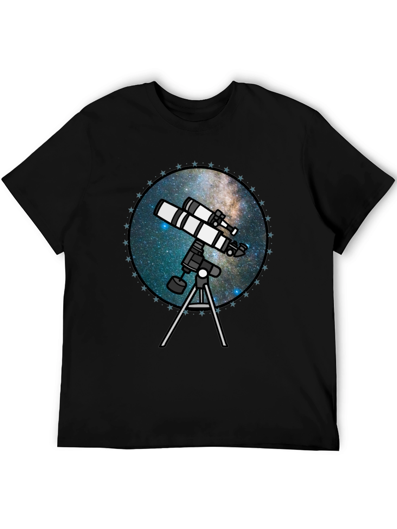 Telescope Galaxy T-Shirt - Stargazing Apparel