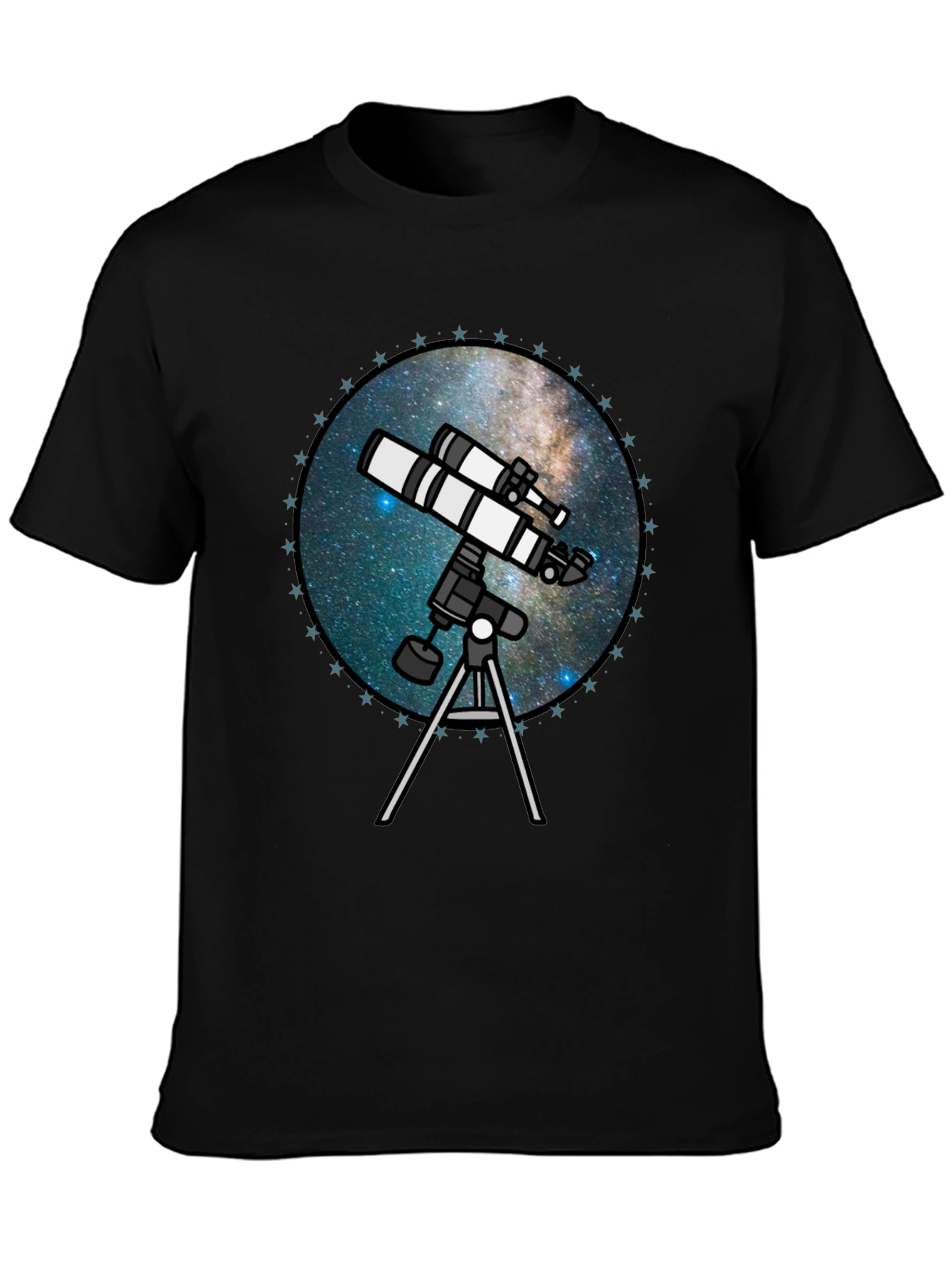 Telescope Galaxy T-Shirt - Stargazing Apparel