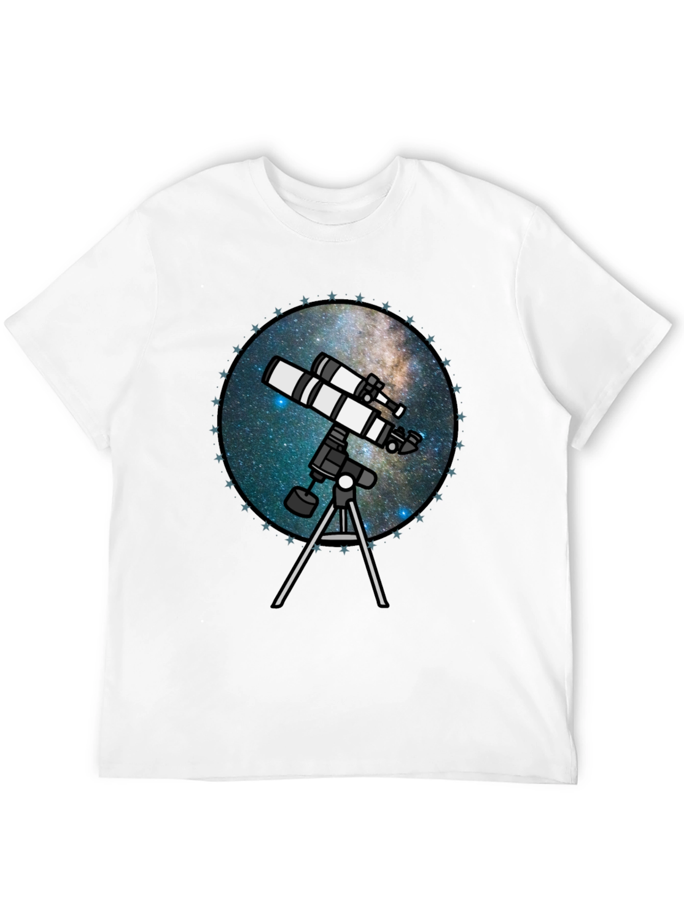 Telescope Galaxy T-Shirt - Stargazing Apparel