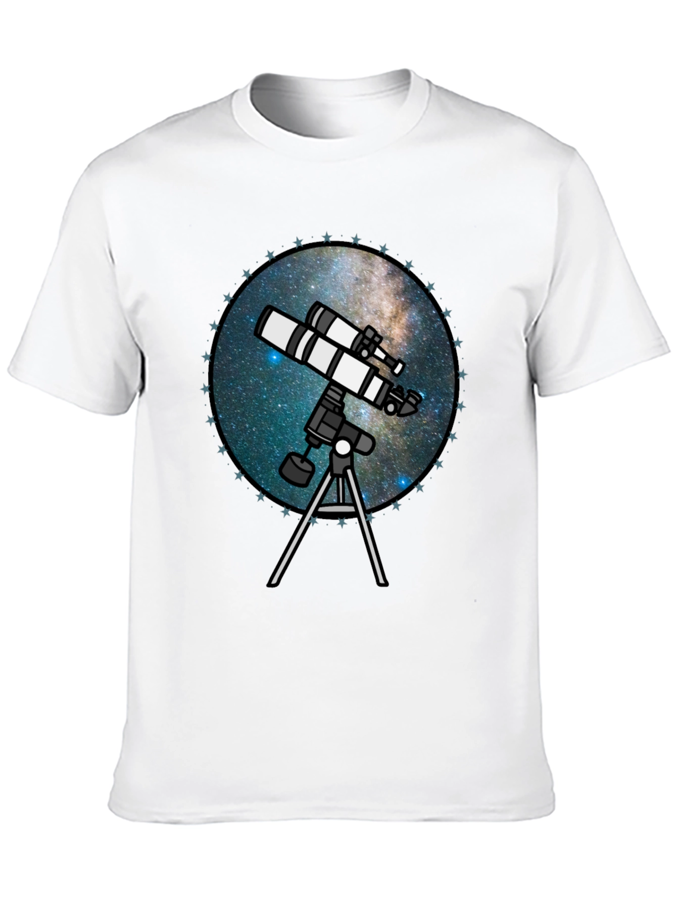 Telescope Galaxy T-Shirt - Stargazing Apparel