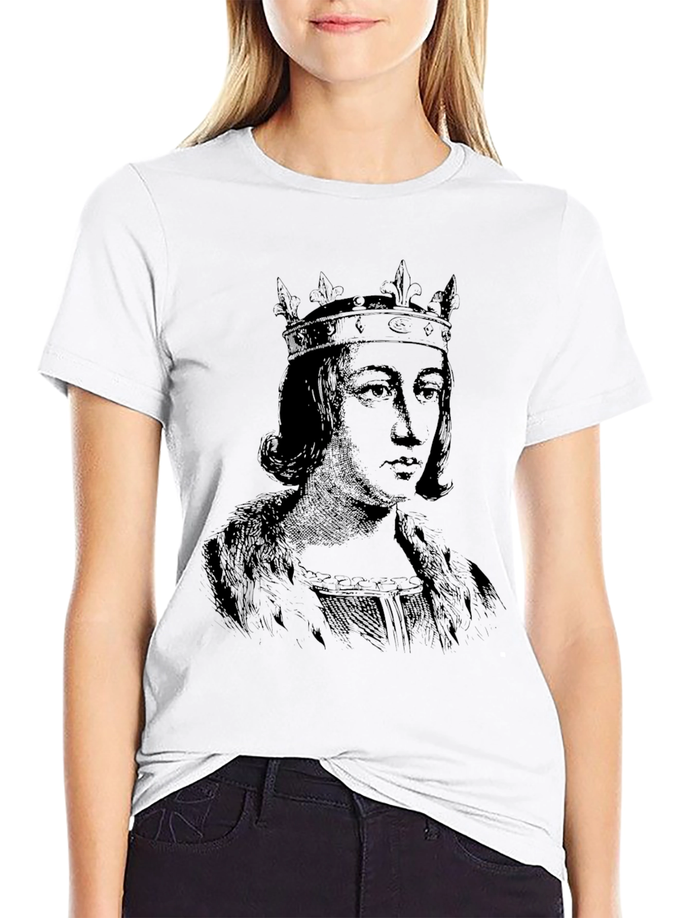King Portrait Black T-Shirt