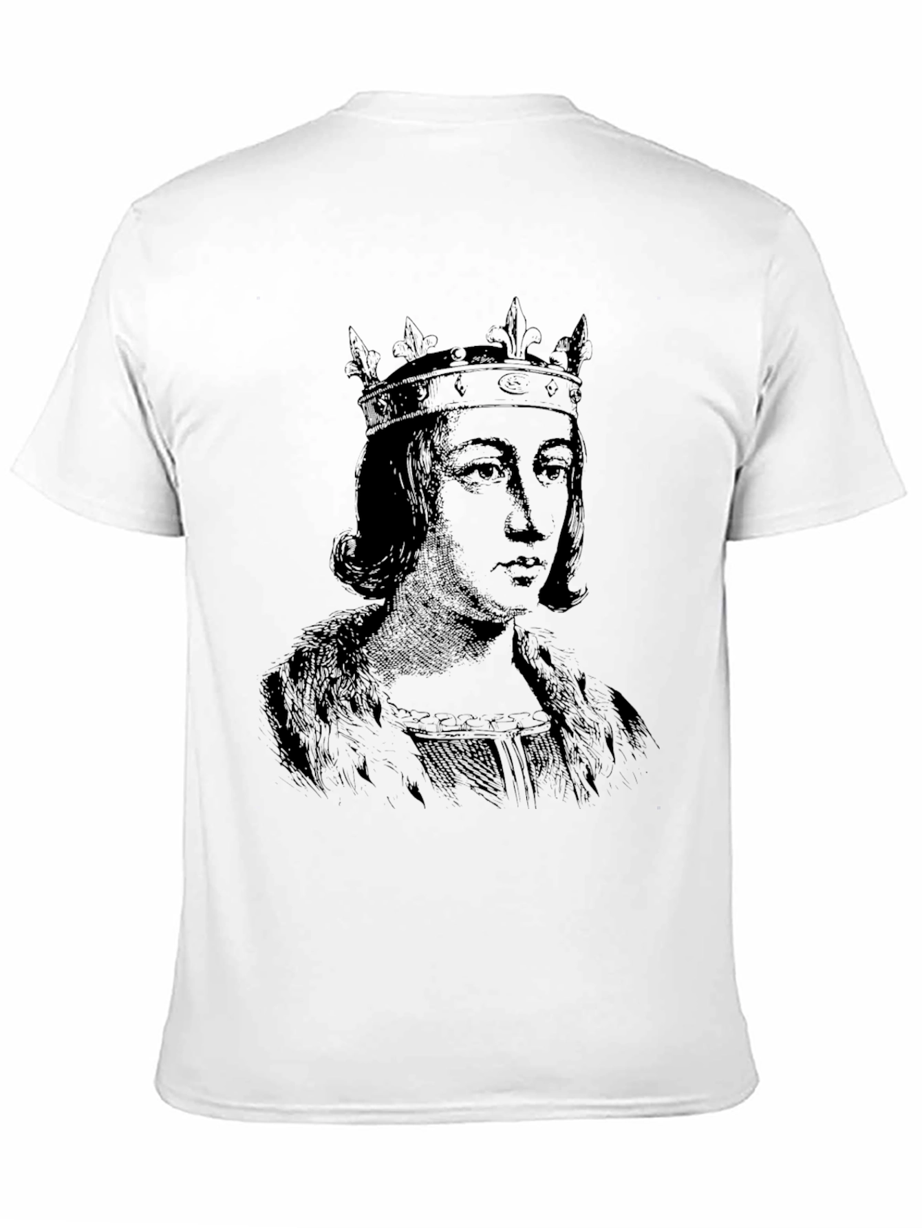 King Portrait Black T-Shirt