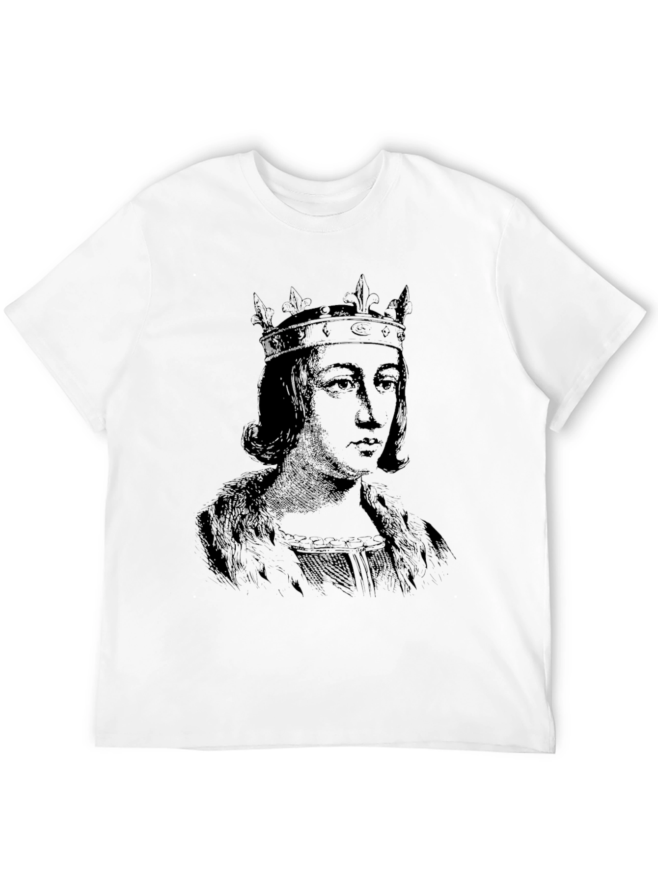 King Portrait Black T-Shirt