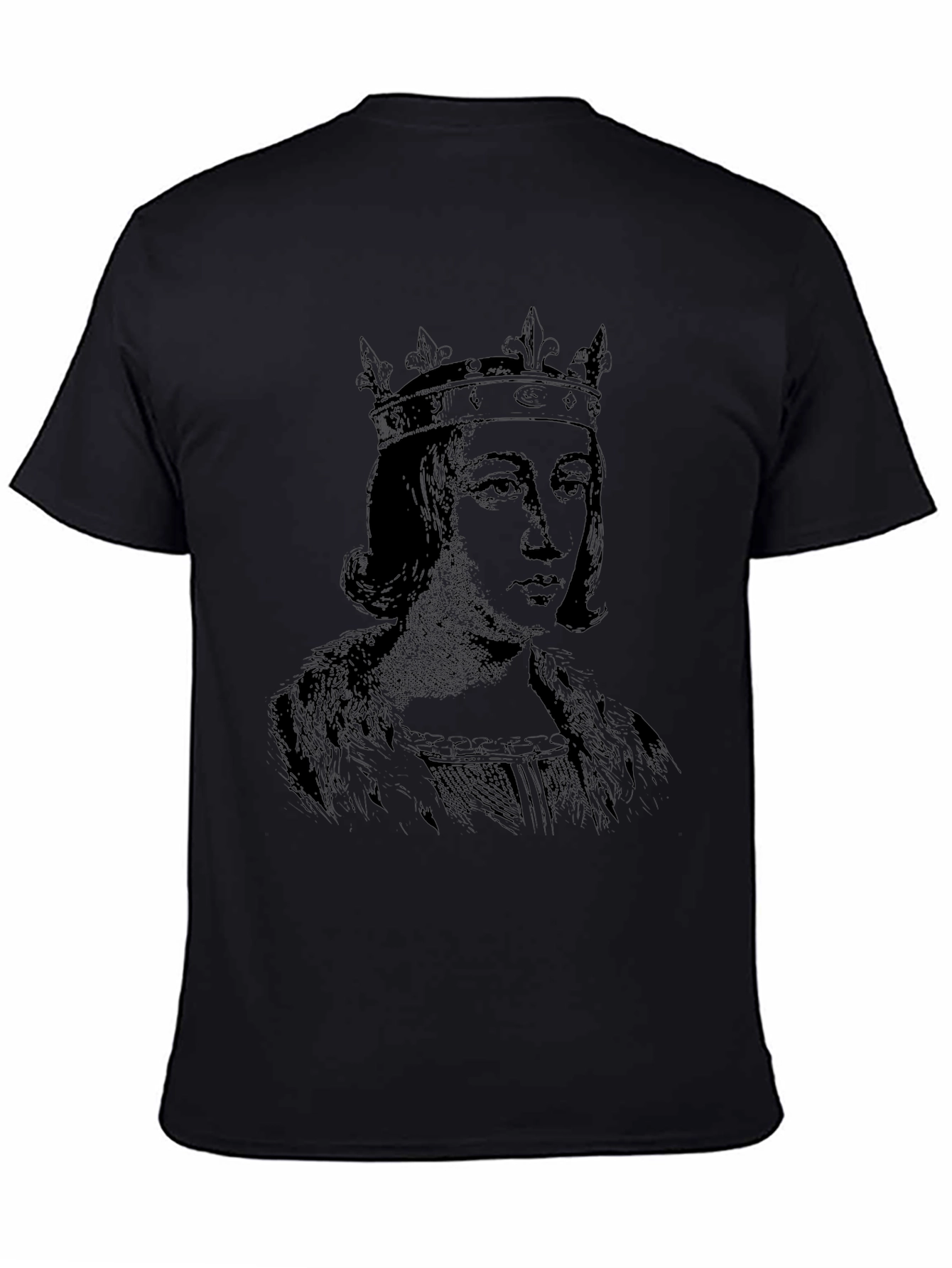 King Portrait Black T-Shirt