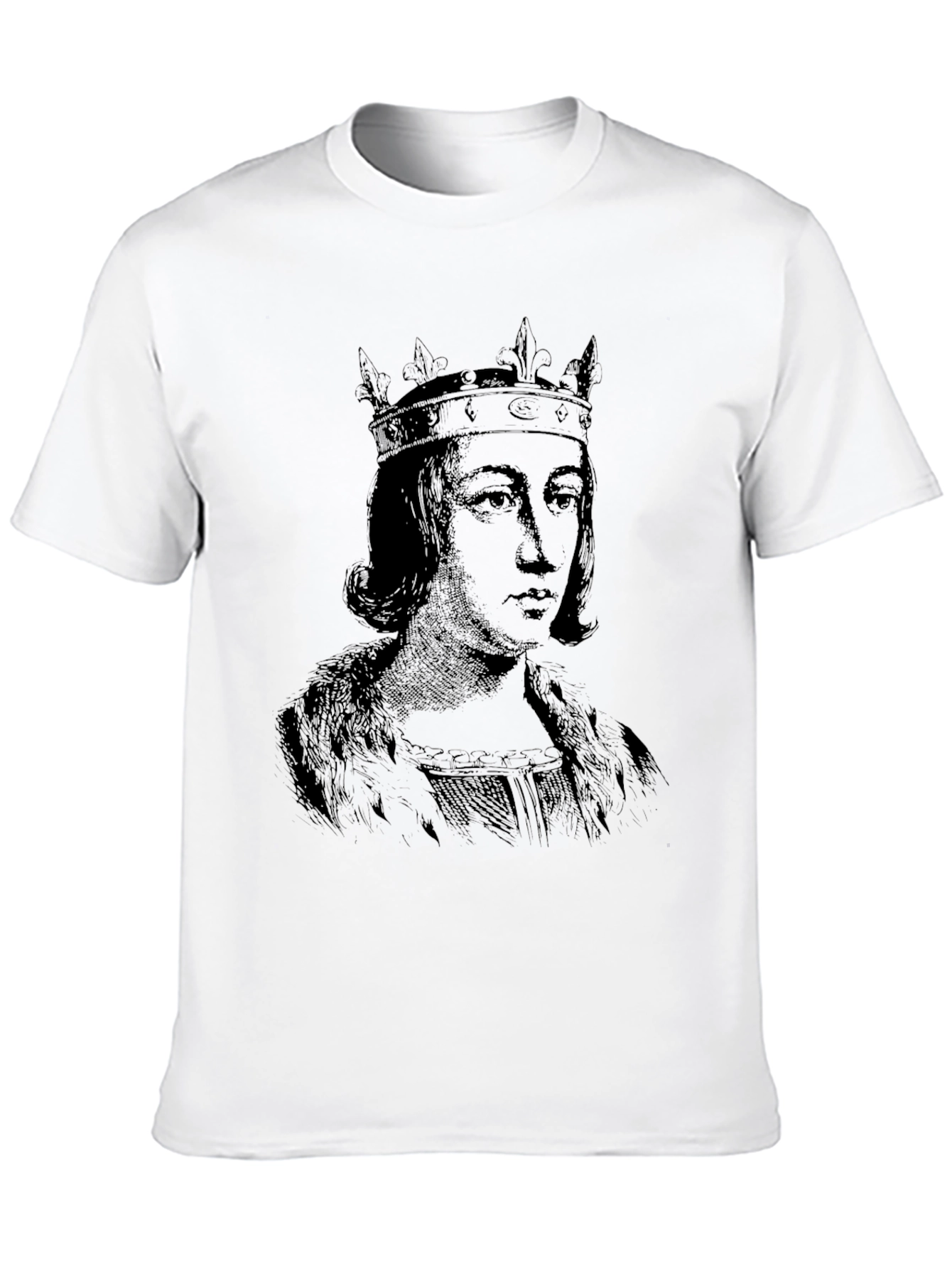 King Portrait Black T-Shirt