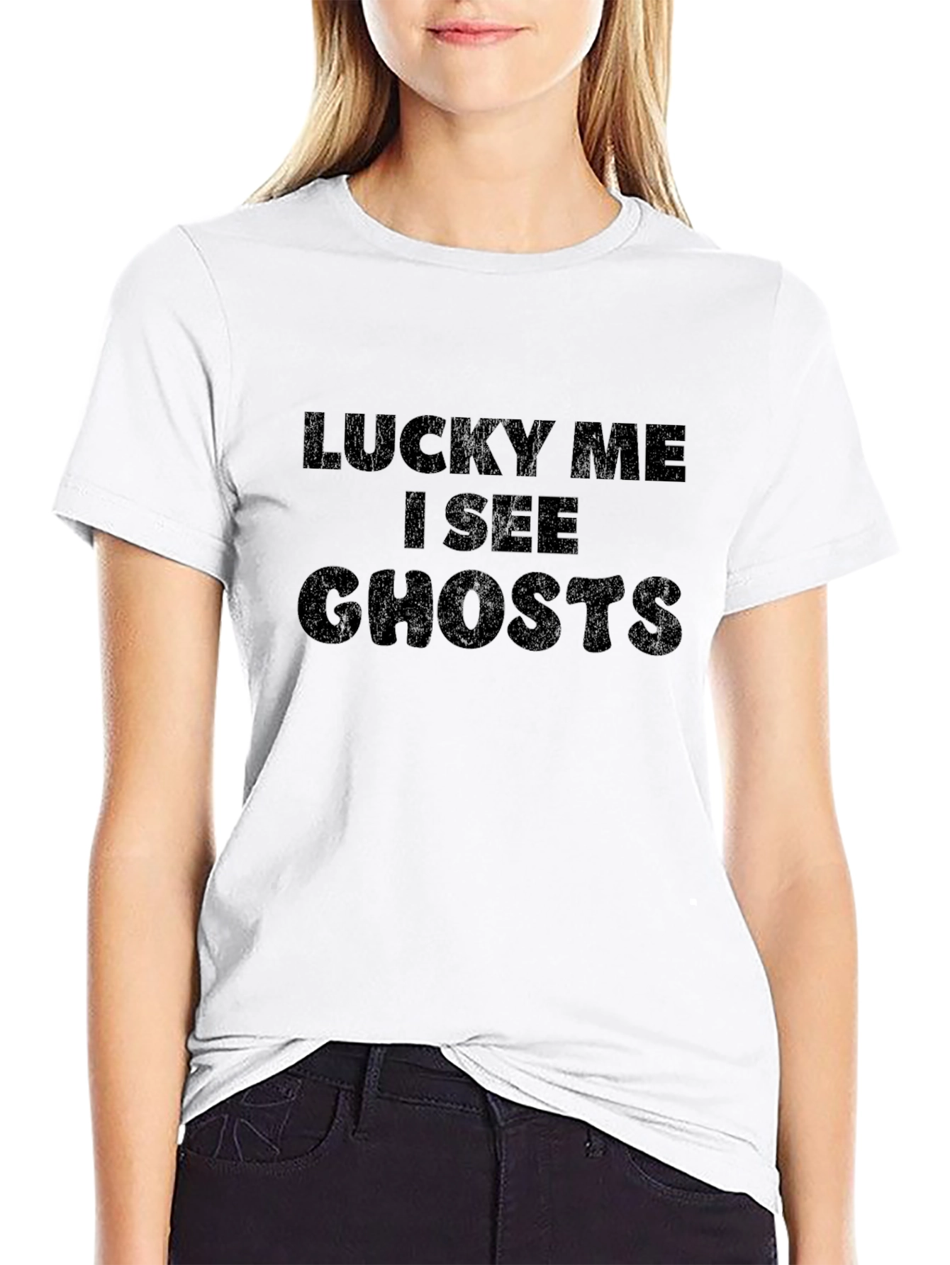 Lucky Me I See Ghosts Black T-Shirt
