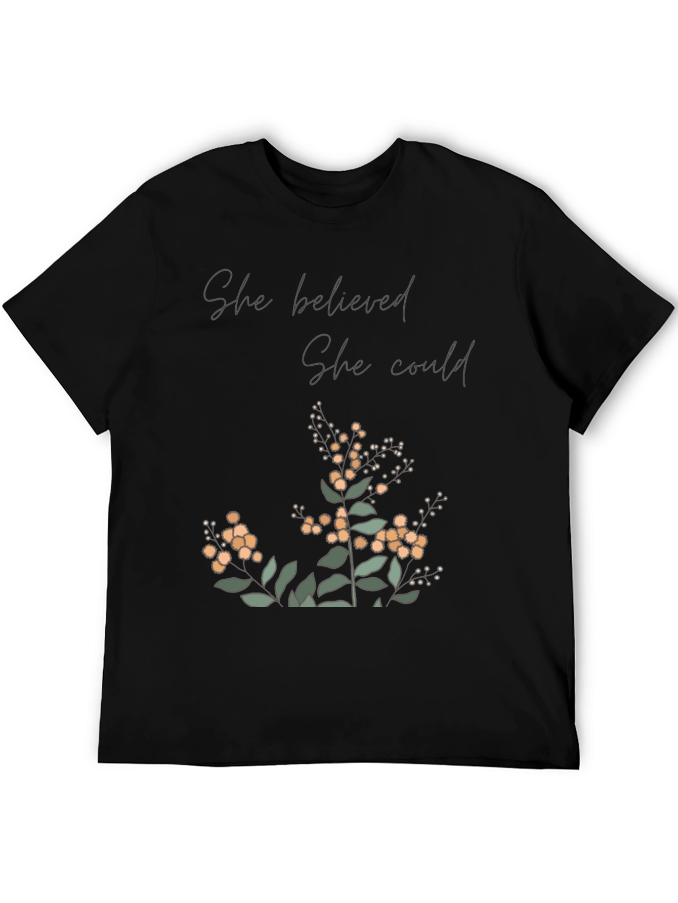 Inspirational Graphic Tee - She Believed She Could