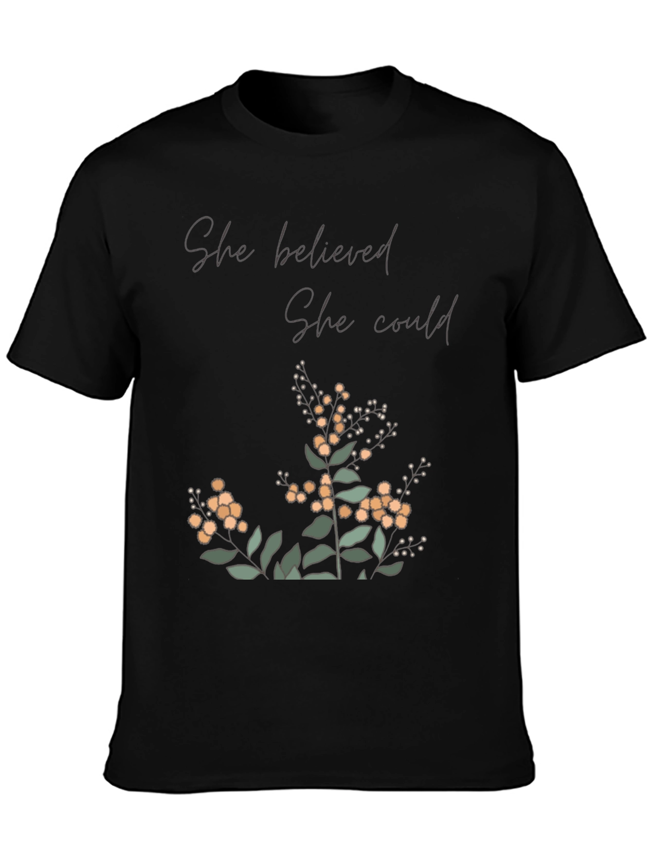 Inspirational Graphic Tee - She Believed She Could