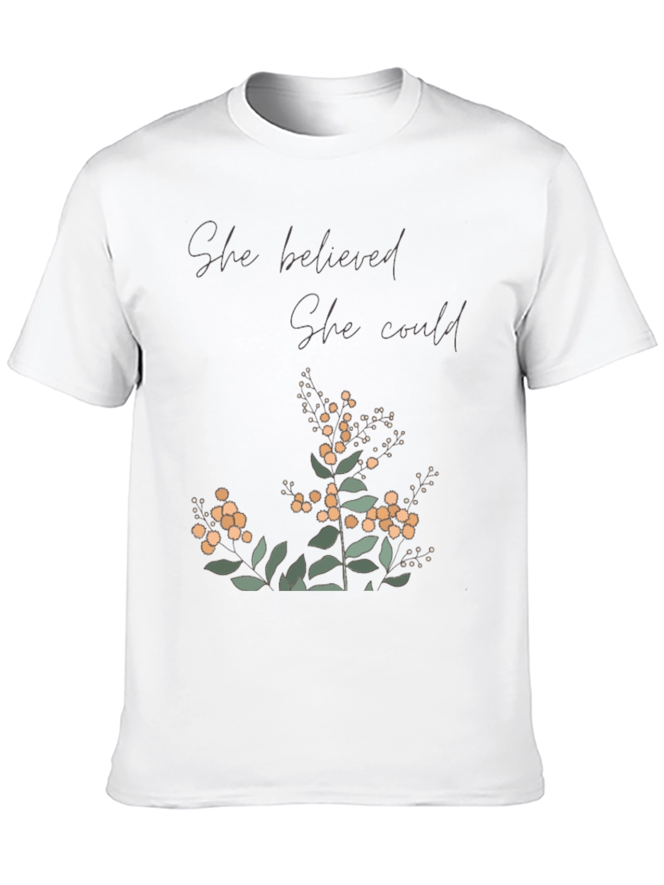 Inspirational Graphic Tee - She Believed She Could