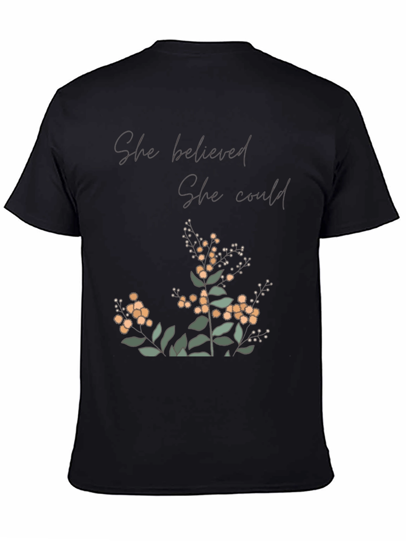 Inspirational Graphic Tee - She Believed She Could