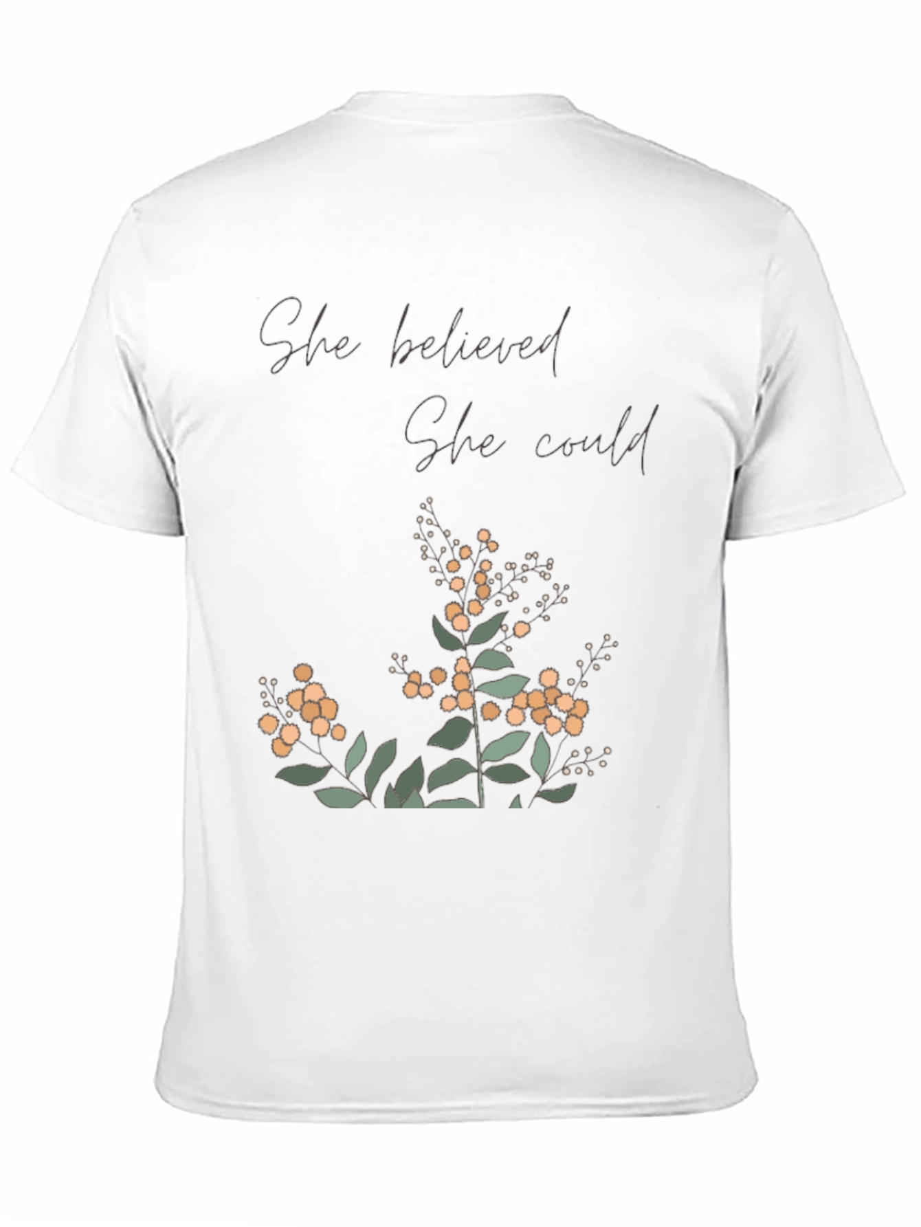 Inspirational Graphic Tee - She Believed She Could