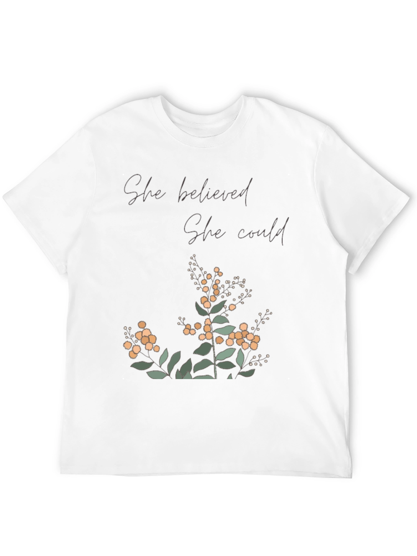 Inspirational Graphic Tee - She Believed She Could