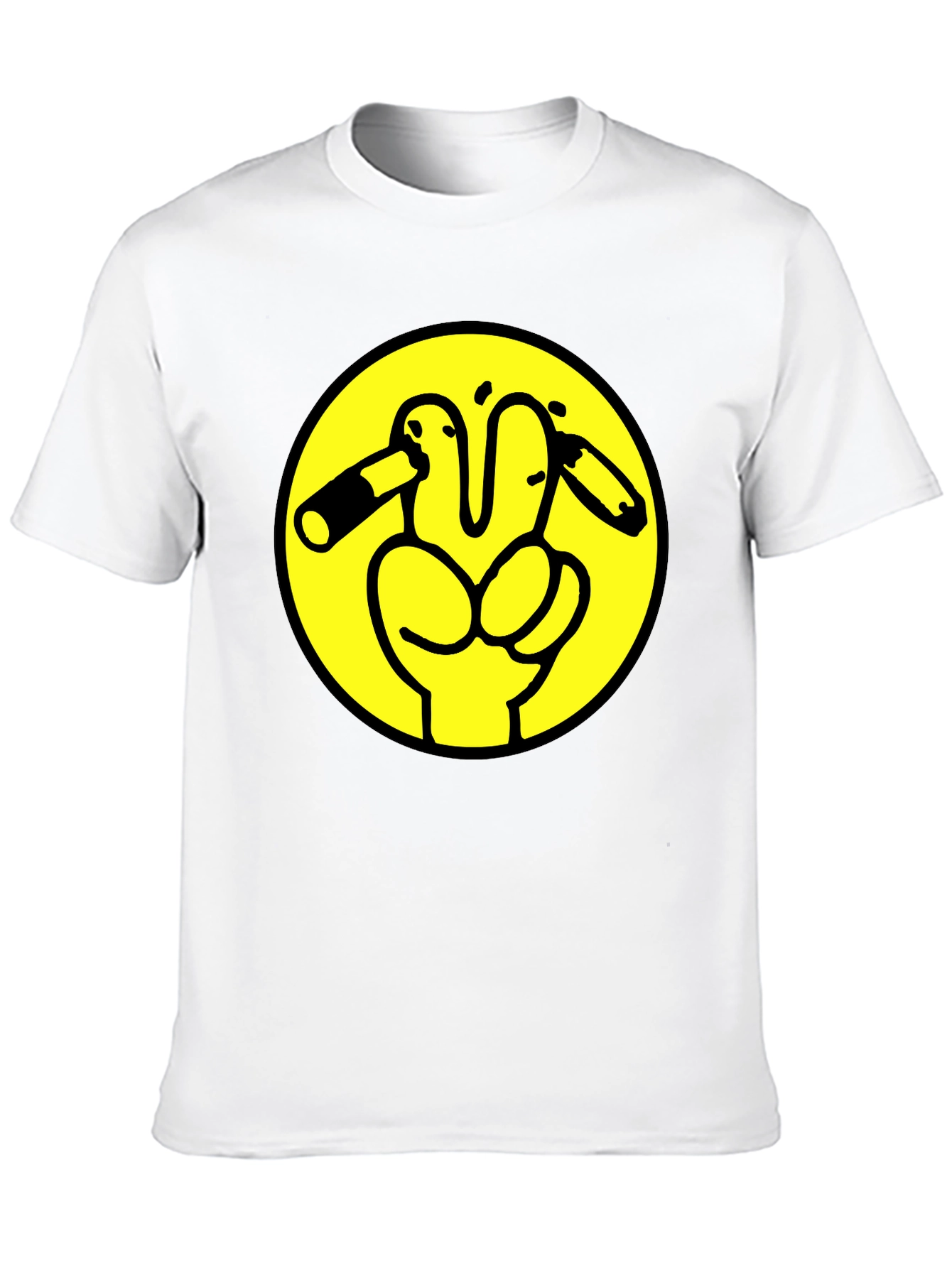 Peace Off T-Shirt Funny Humor Black Cotton Tee