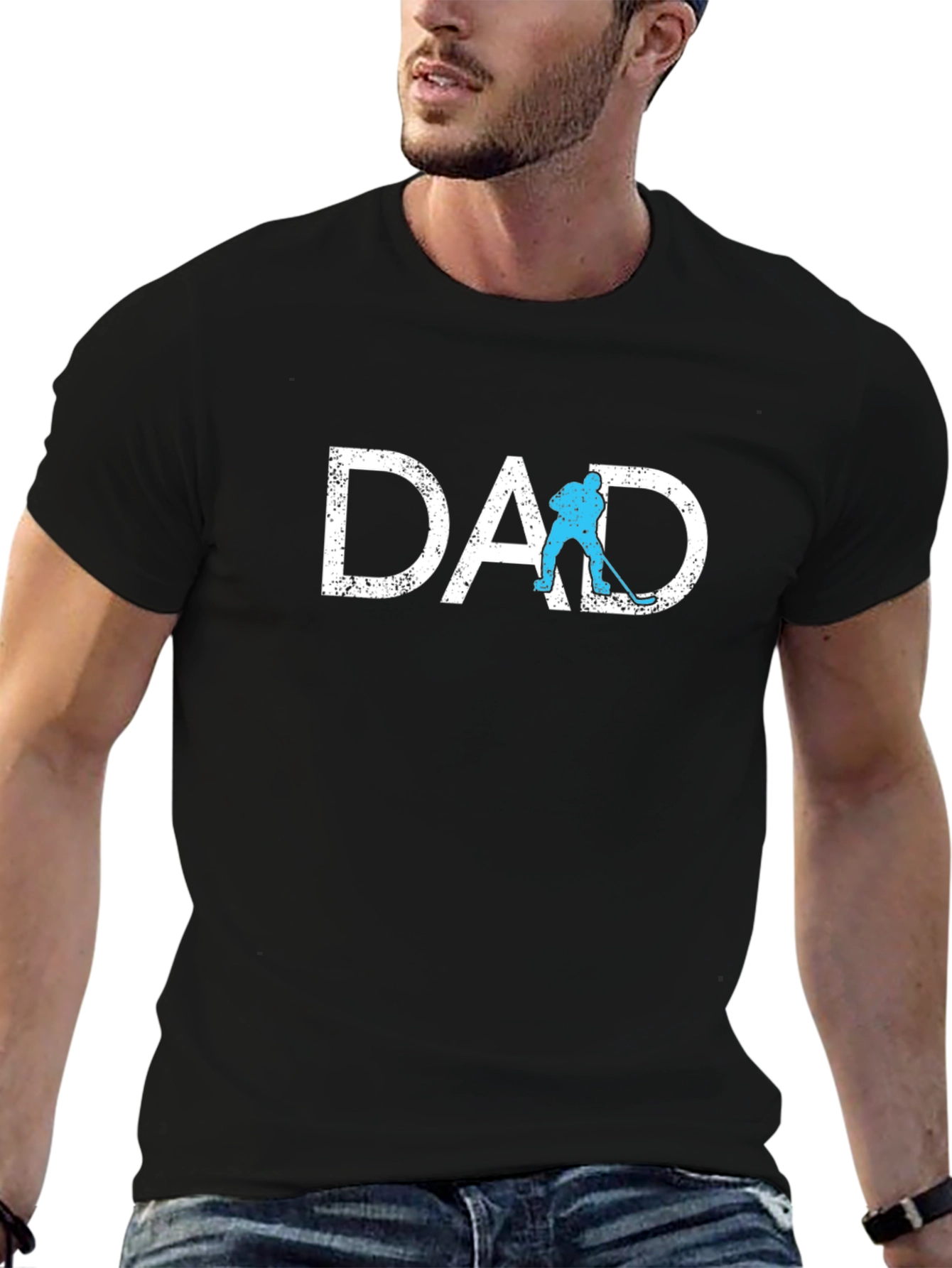 Hockey Dad Graphic T-Shirt - Black Tee