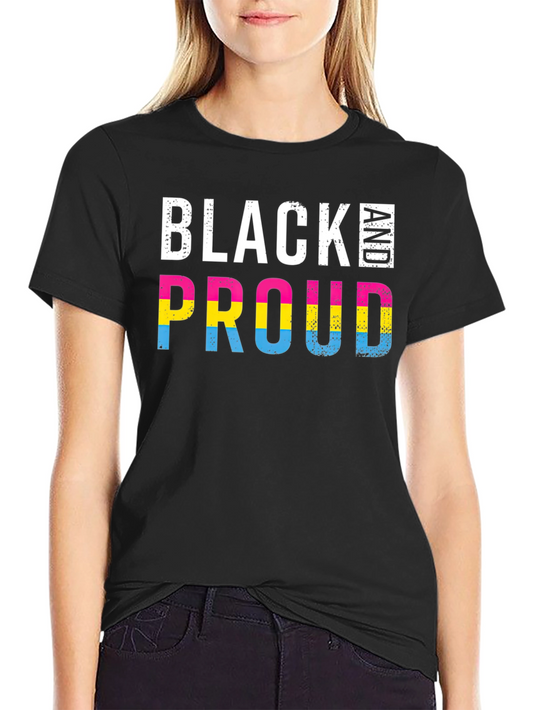 Black and Proud Pansexual Pride T-Shirt