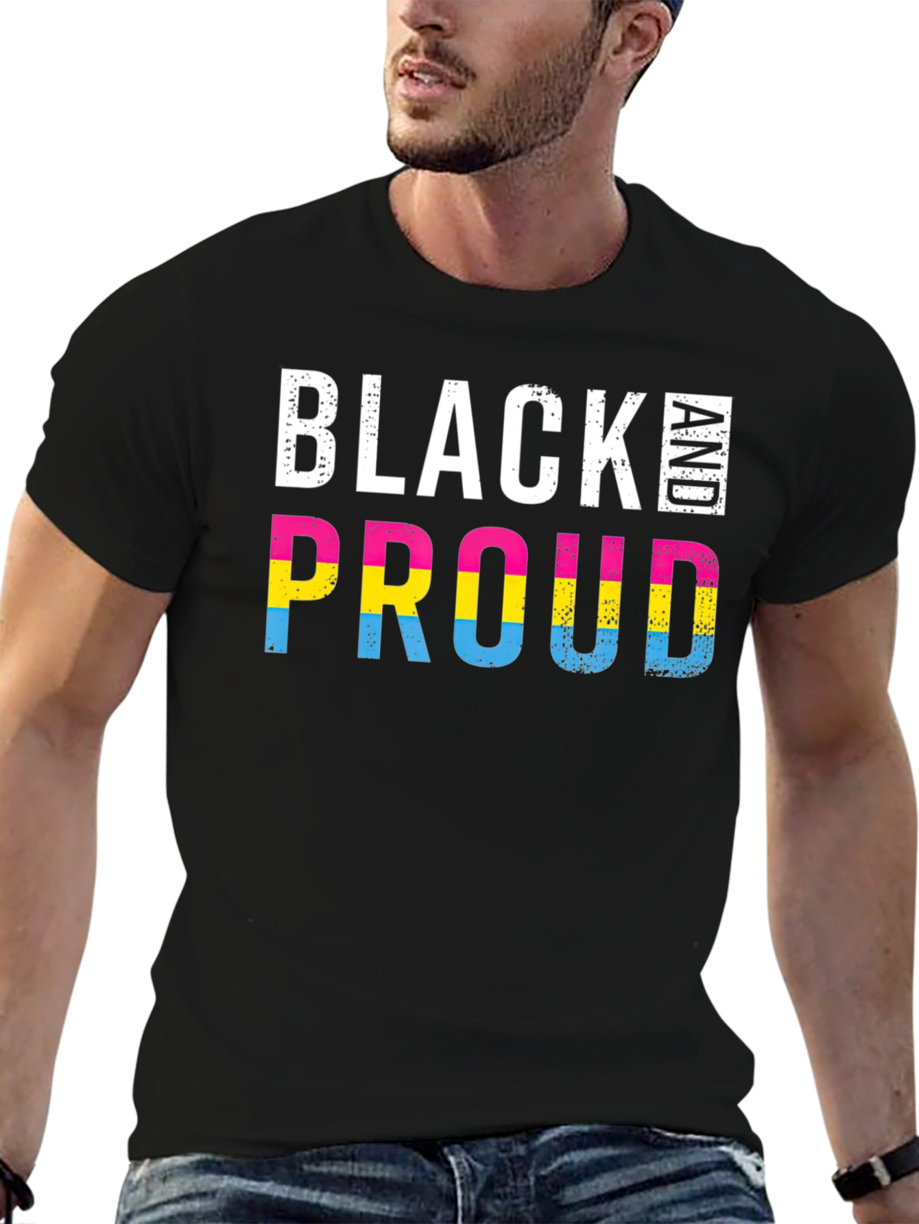Black and Proud Pansexual Pride T-Shirt