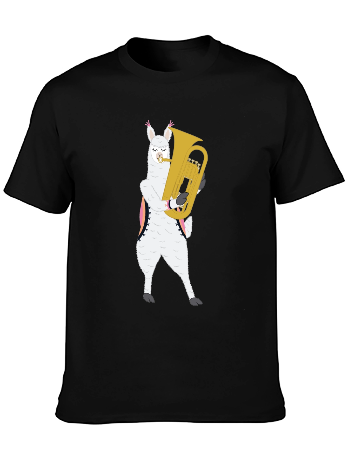 Llama Tuba Player Graphic Tee
