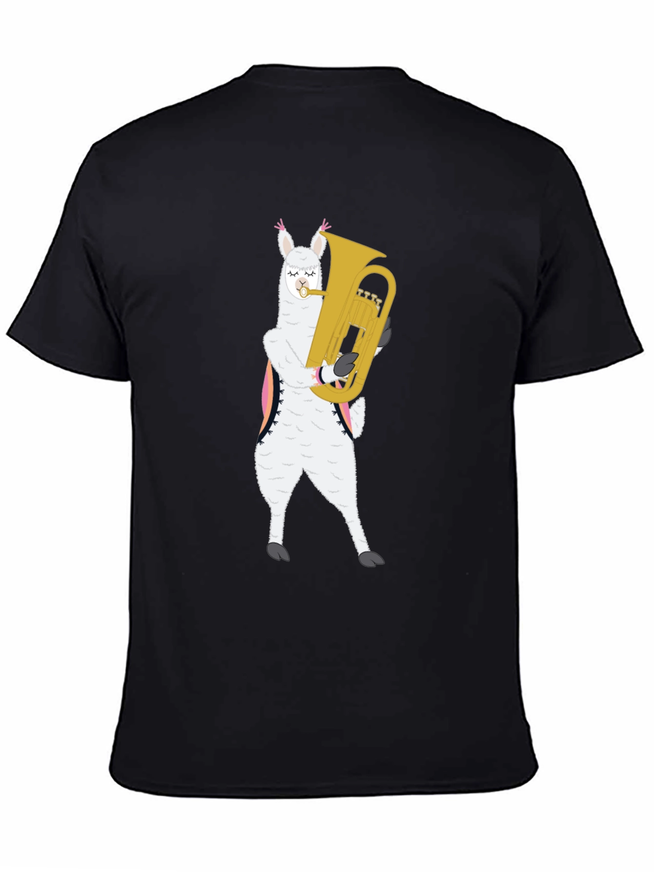 Llama Tuba Player Graphic Tee