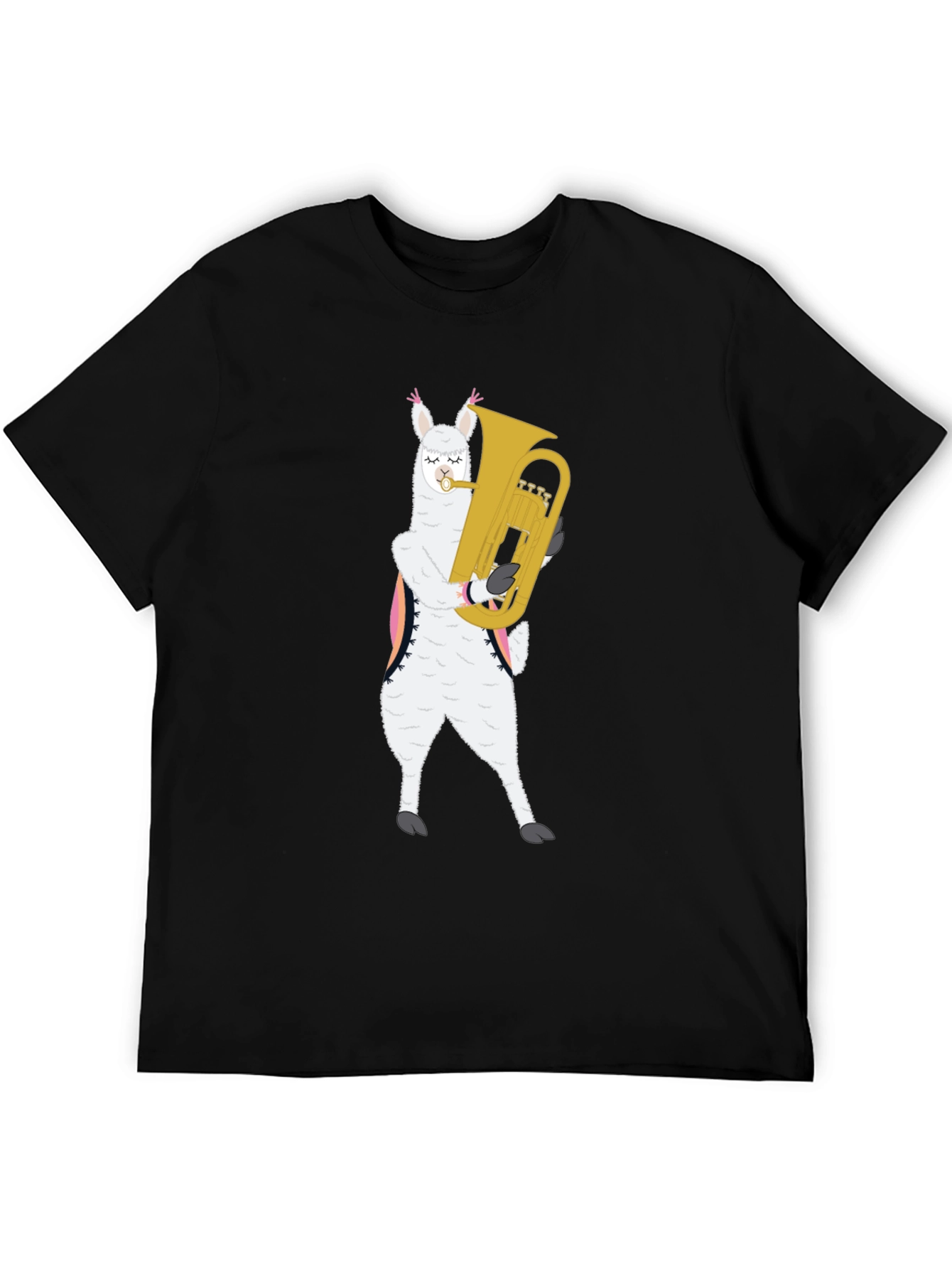 Llama Tuba Player Graphic Tee