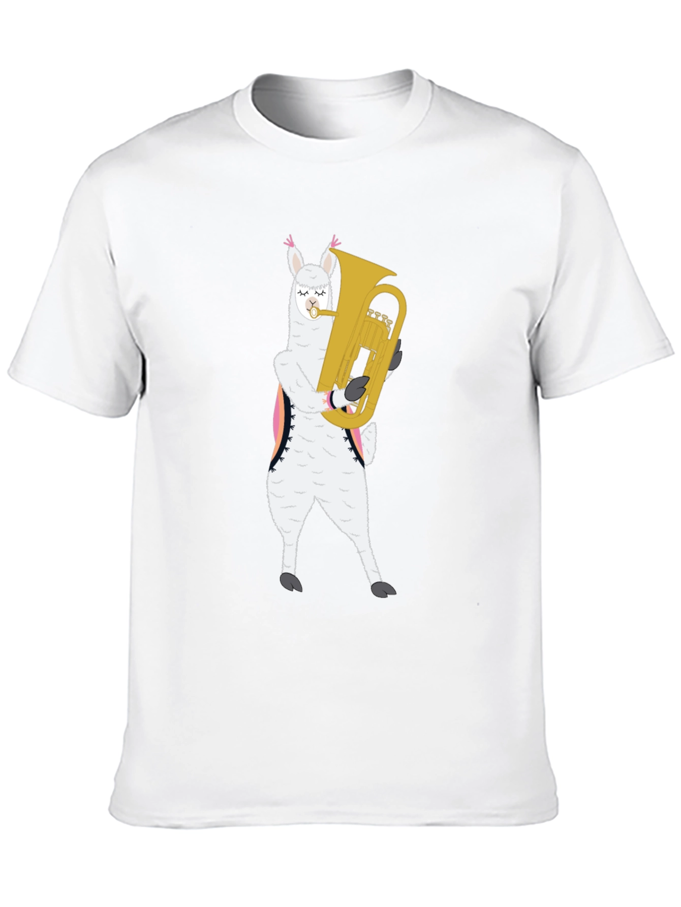 Llama Tuba Player Graphic Tee