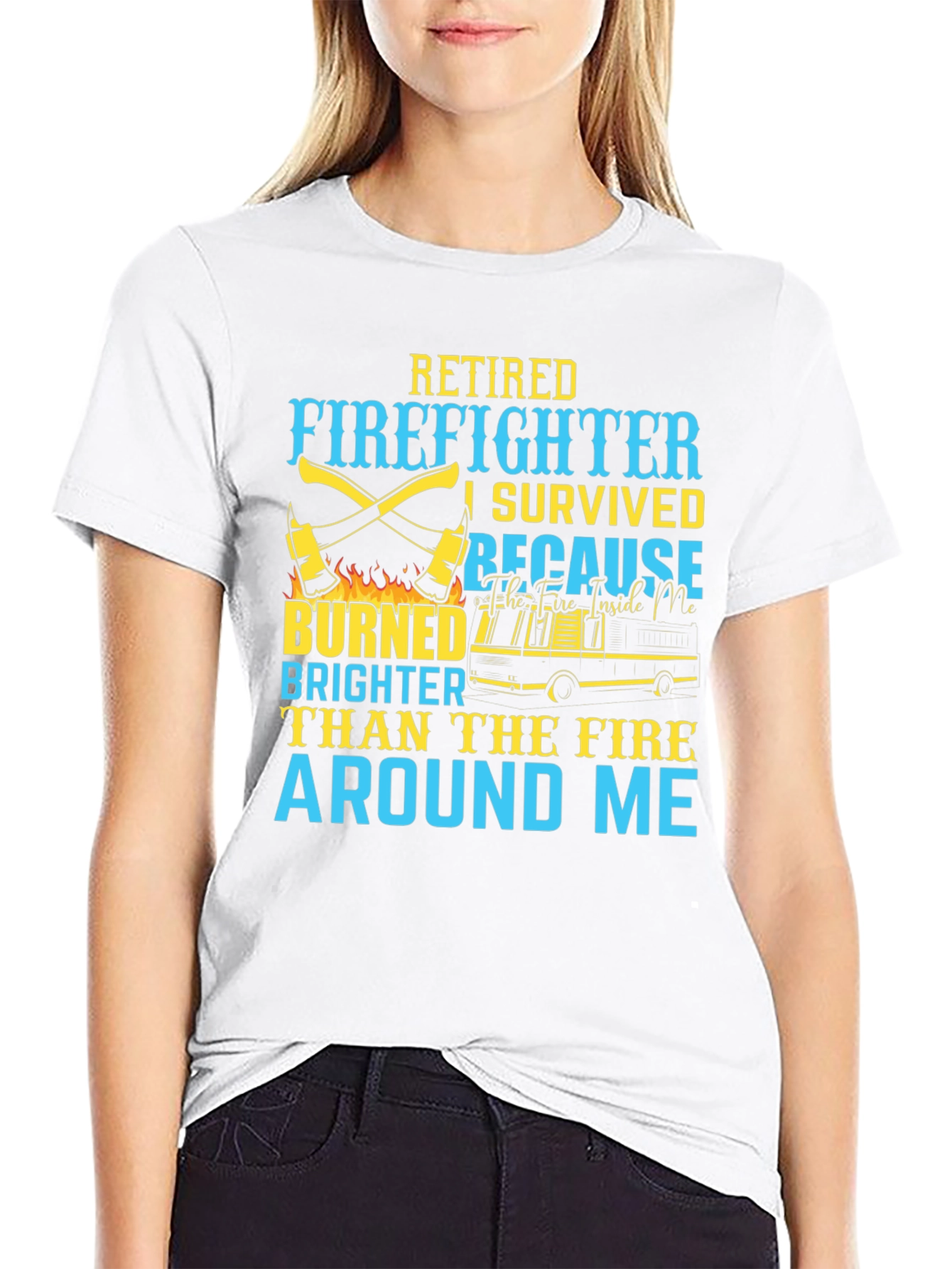 Retired Firefighter T-Shirt - I Survived