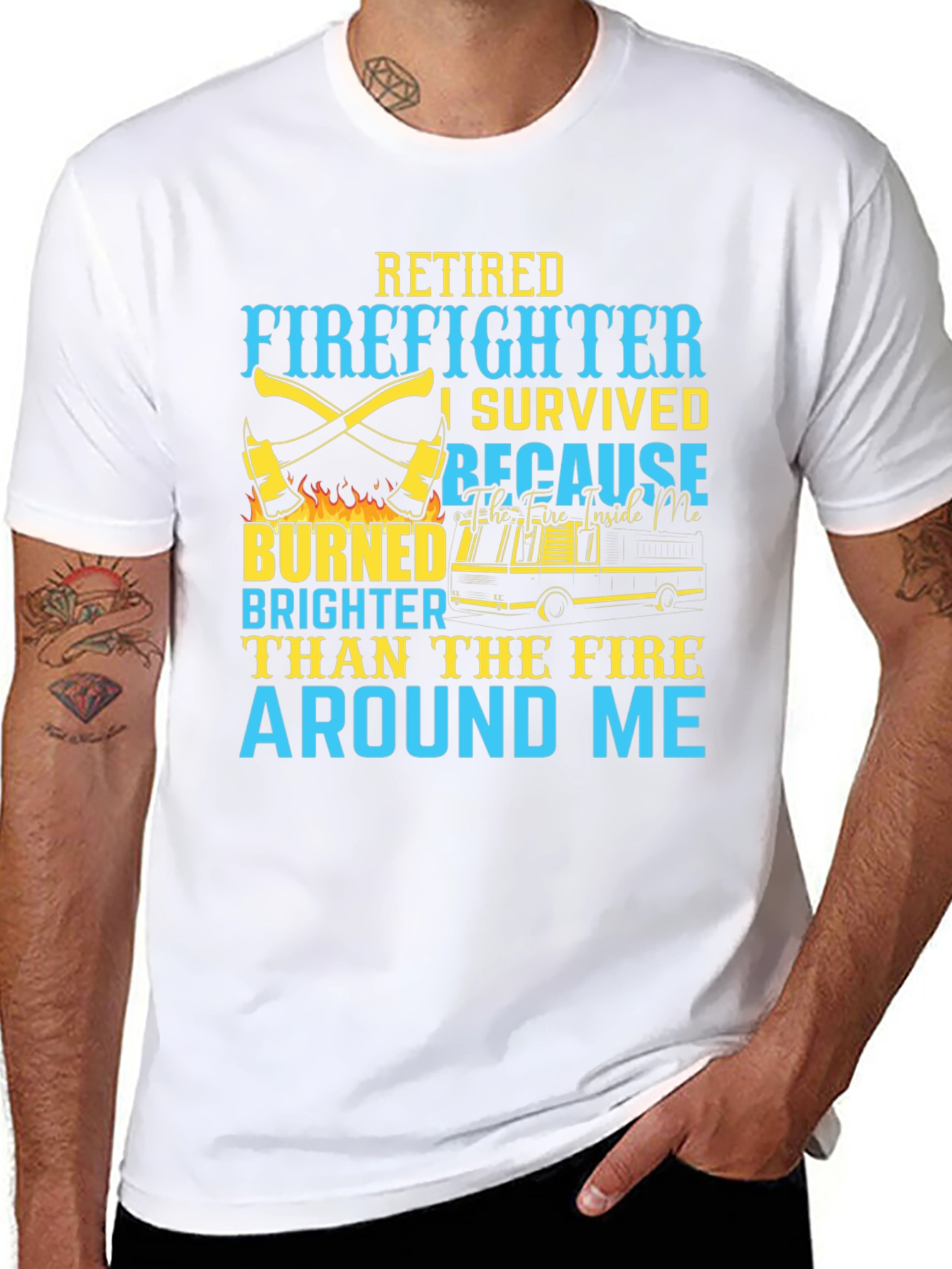 Retired Firefighter T-Shirt - I Survived