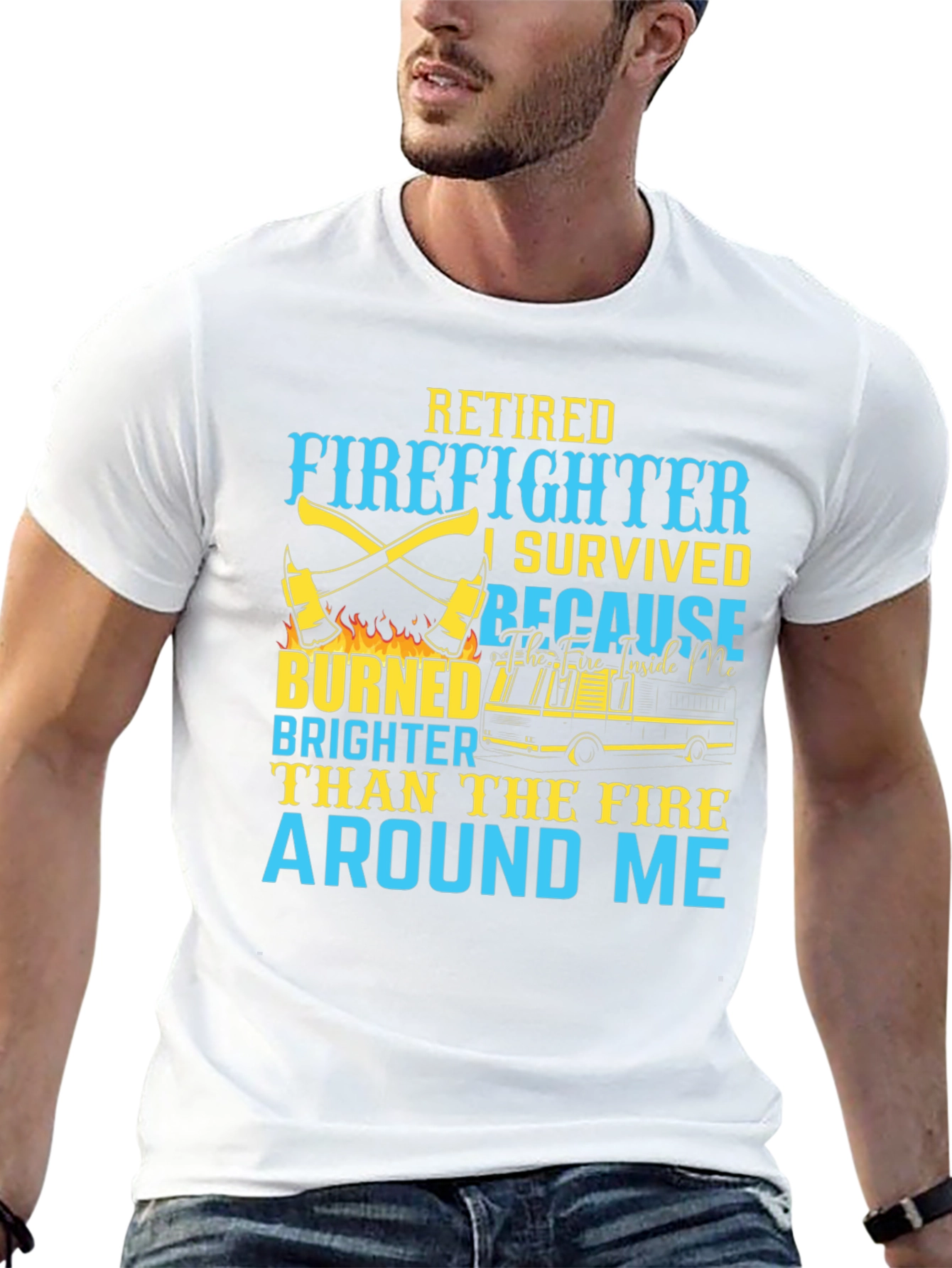 Retired Firefighter T-Shirt - I Survived