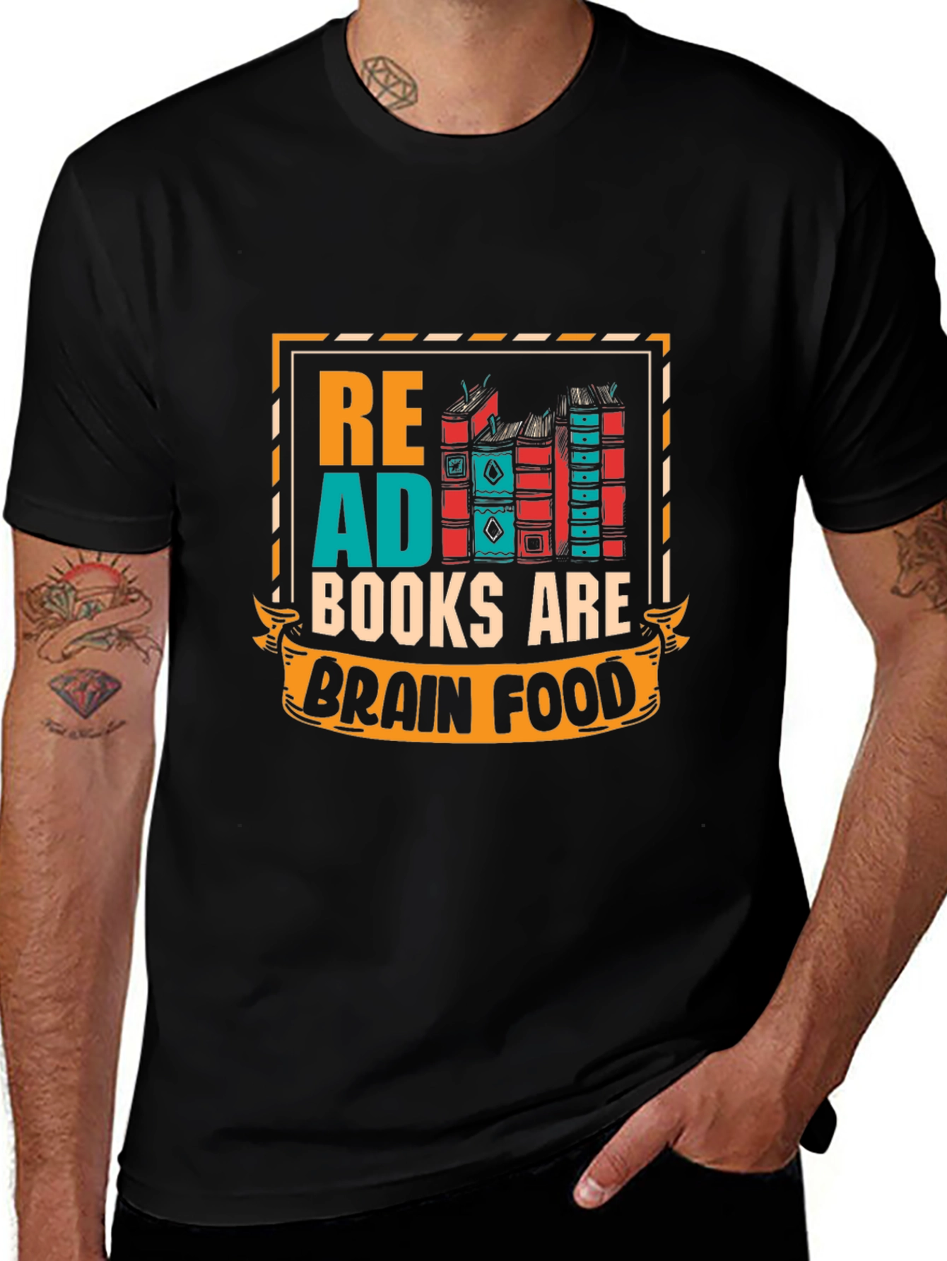 Read Books Brain Food Graphic Tee