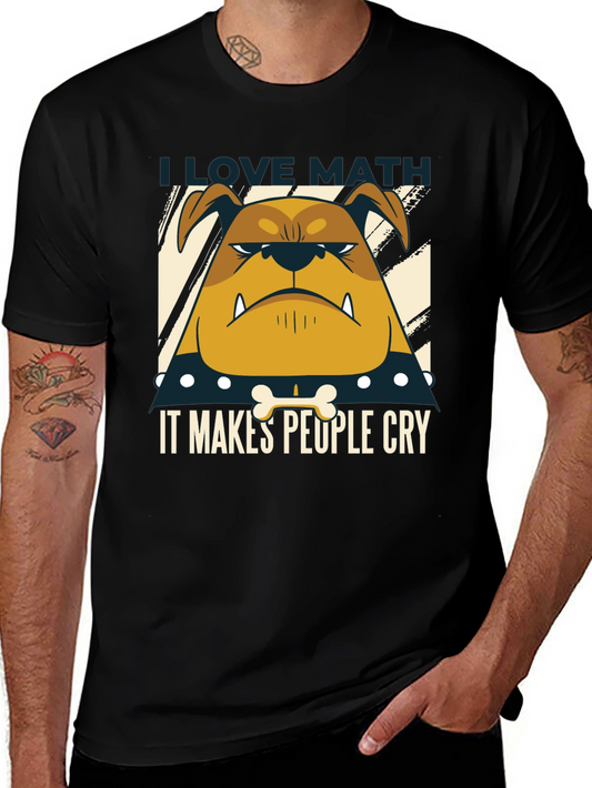 I Love Math Bulldog T-Shirt