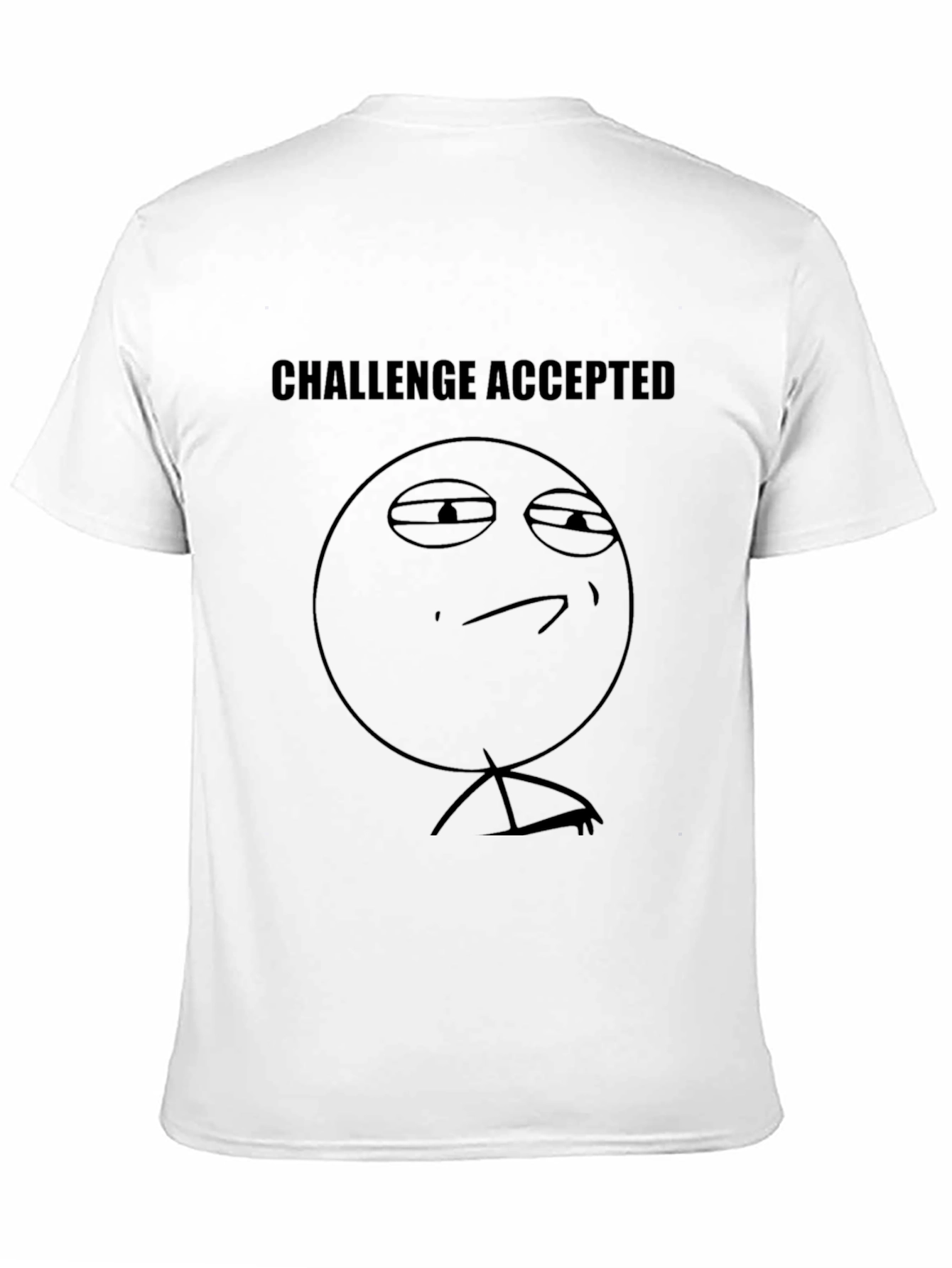 Challenge Accepted Meme Graphic Black T-Shirt