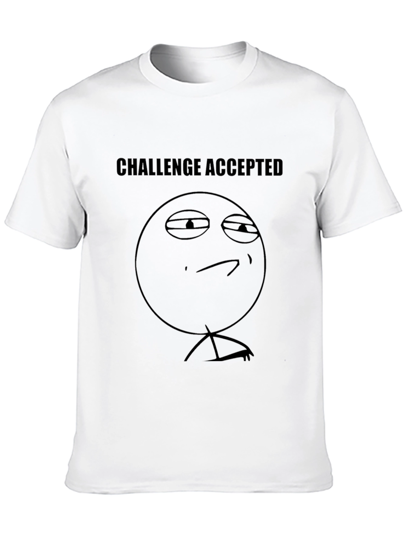 Challenge Accepted Meme Graphic Black T-Shirt