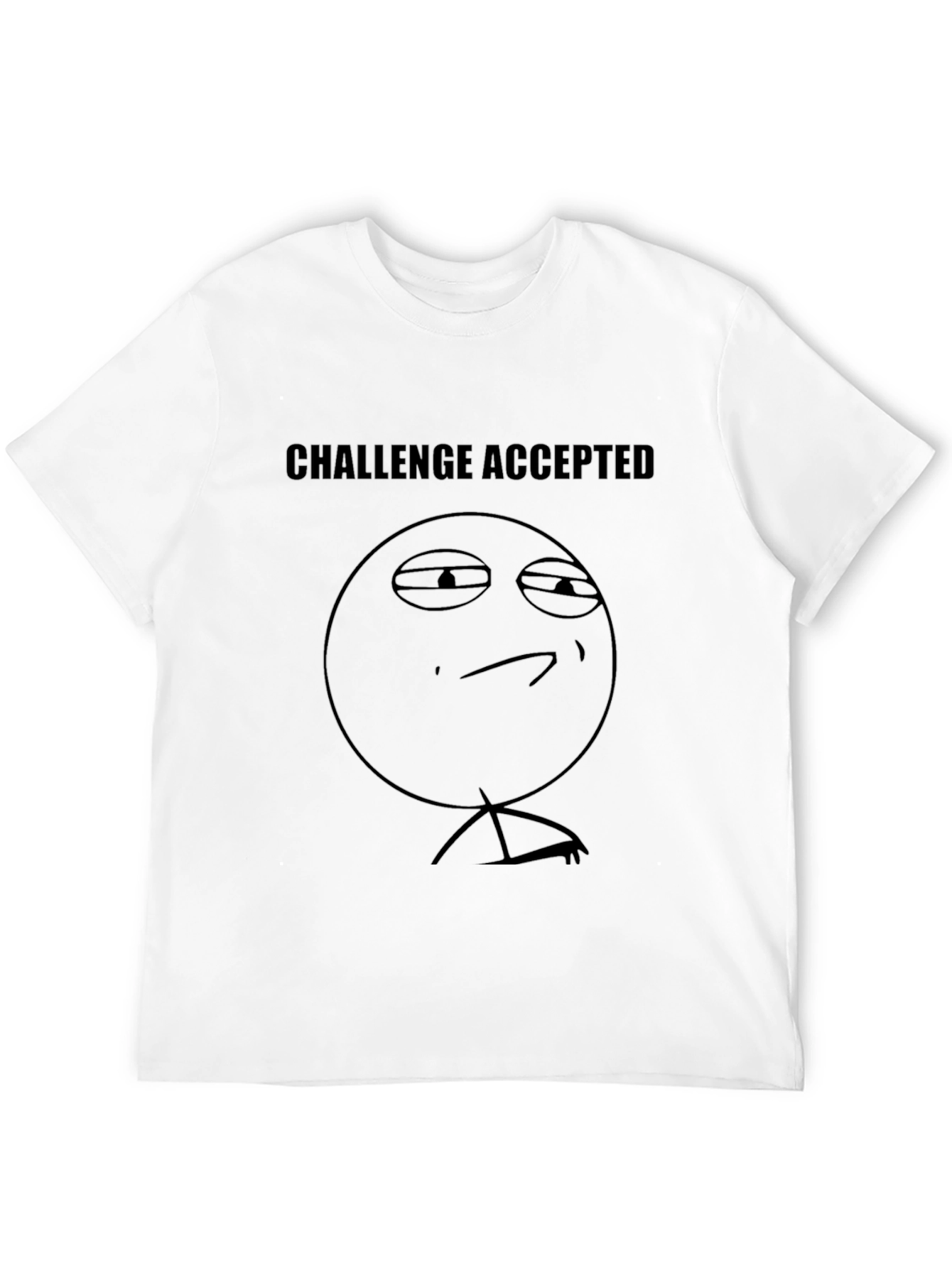 Challenge Accepted Meme Graphic Black T-Shirt