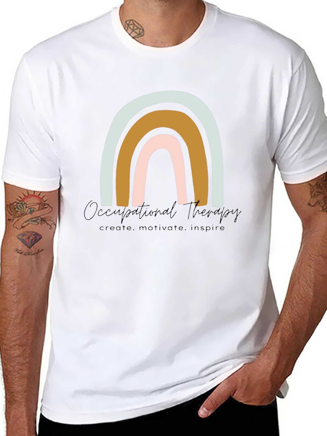 Occupational Therapy Rainbow Graphic Tee