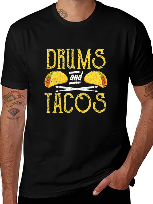 Drums and Tacos Graphic T-Shirt