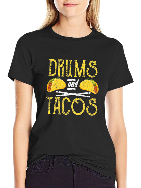 Drums and Tacos Graphic T-Shirt