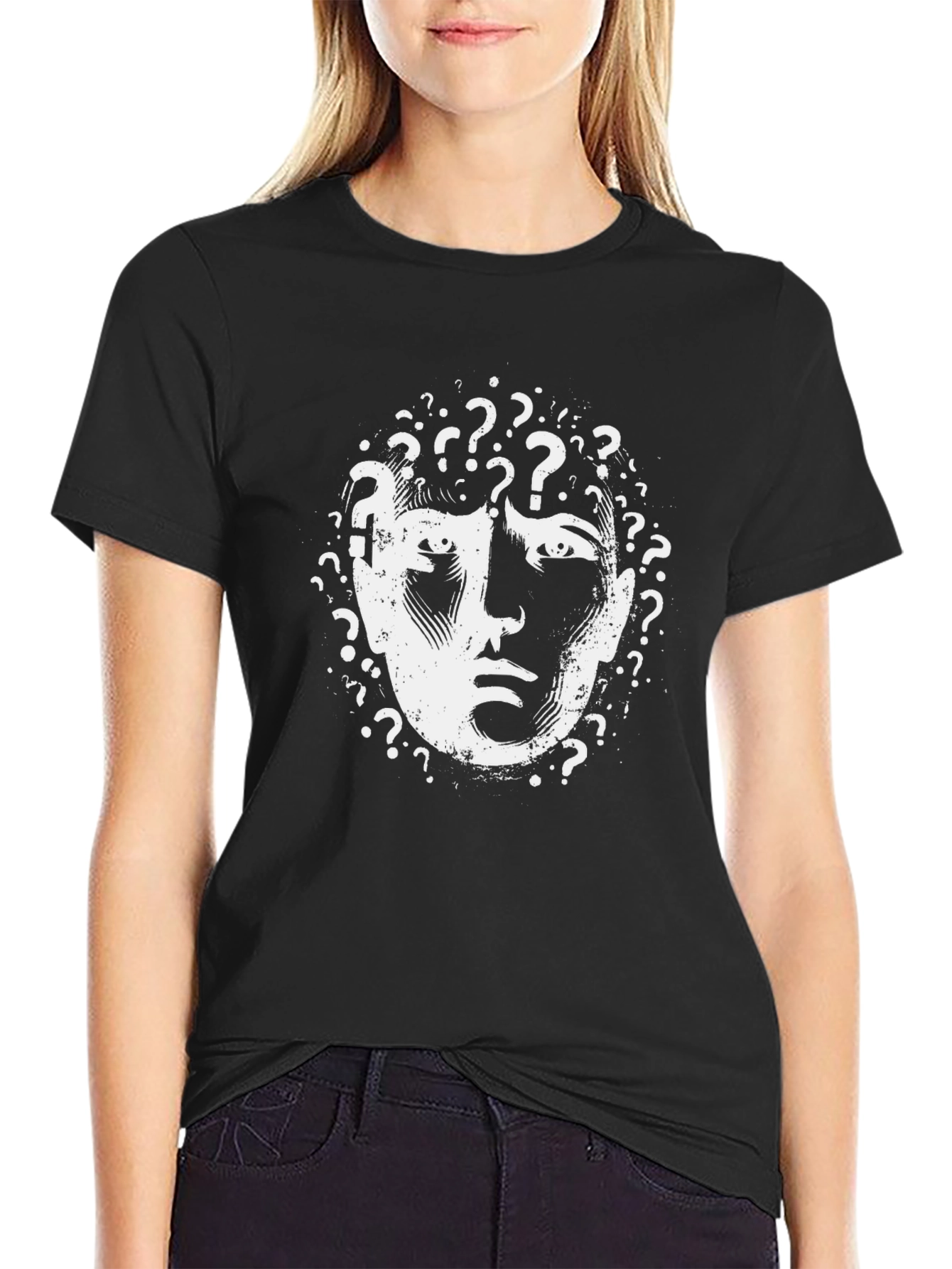 Questioning Mind T-Shirt - Black Graphic Tee