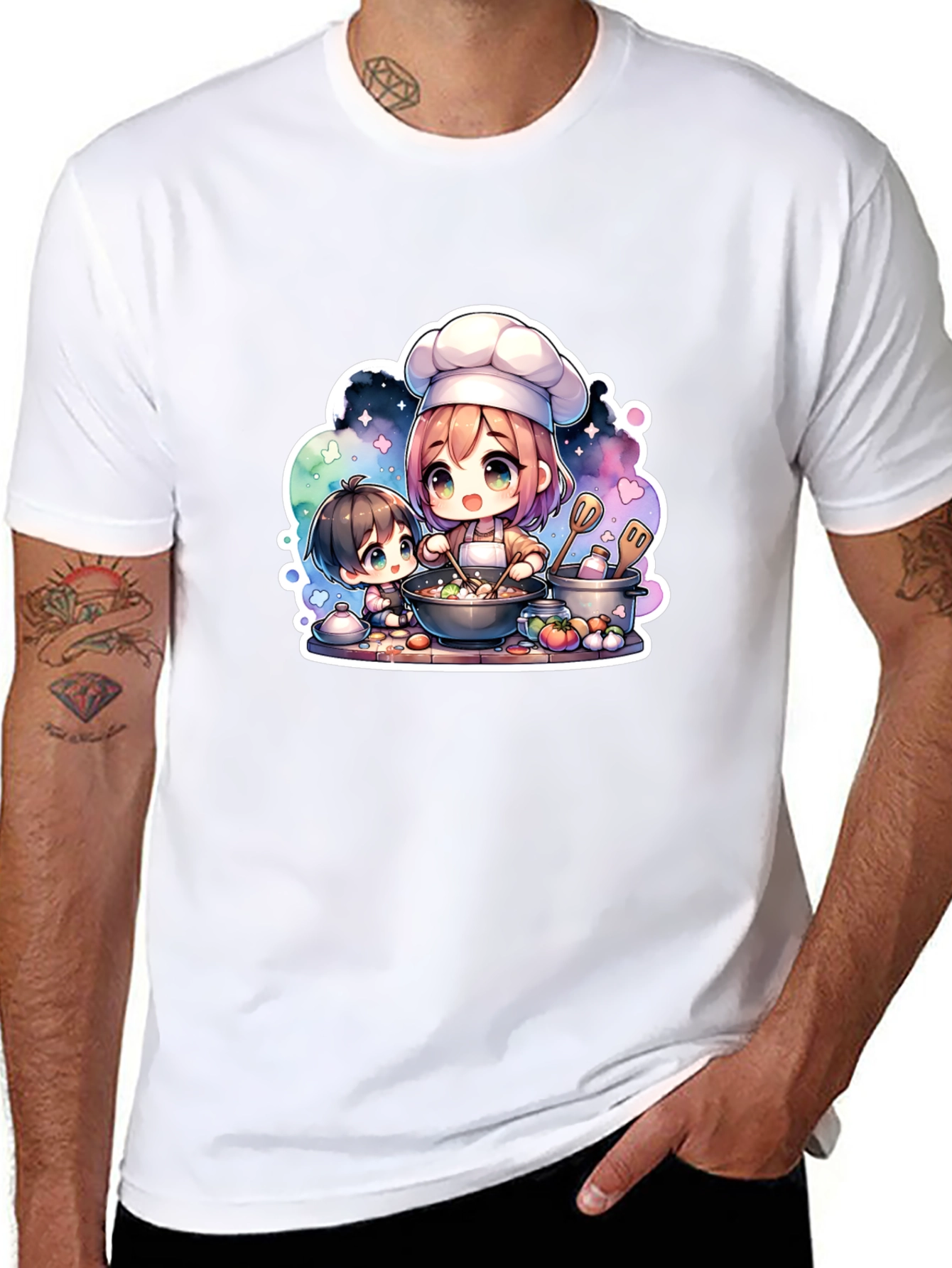 Cute Anime Chef Graphic Tee