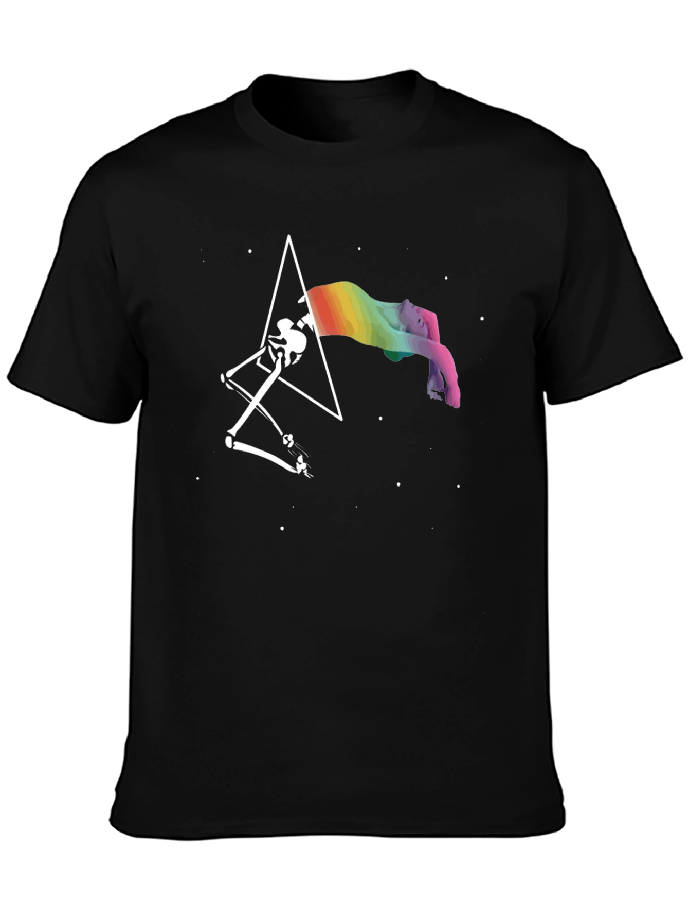 Prism Rainbow Skeleton Lamp T-Shirt