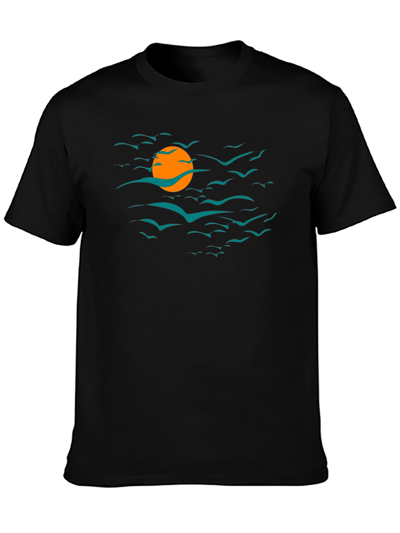 Sunset Birds Graphic T-Shirt
