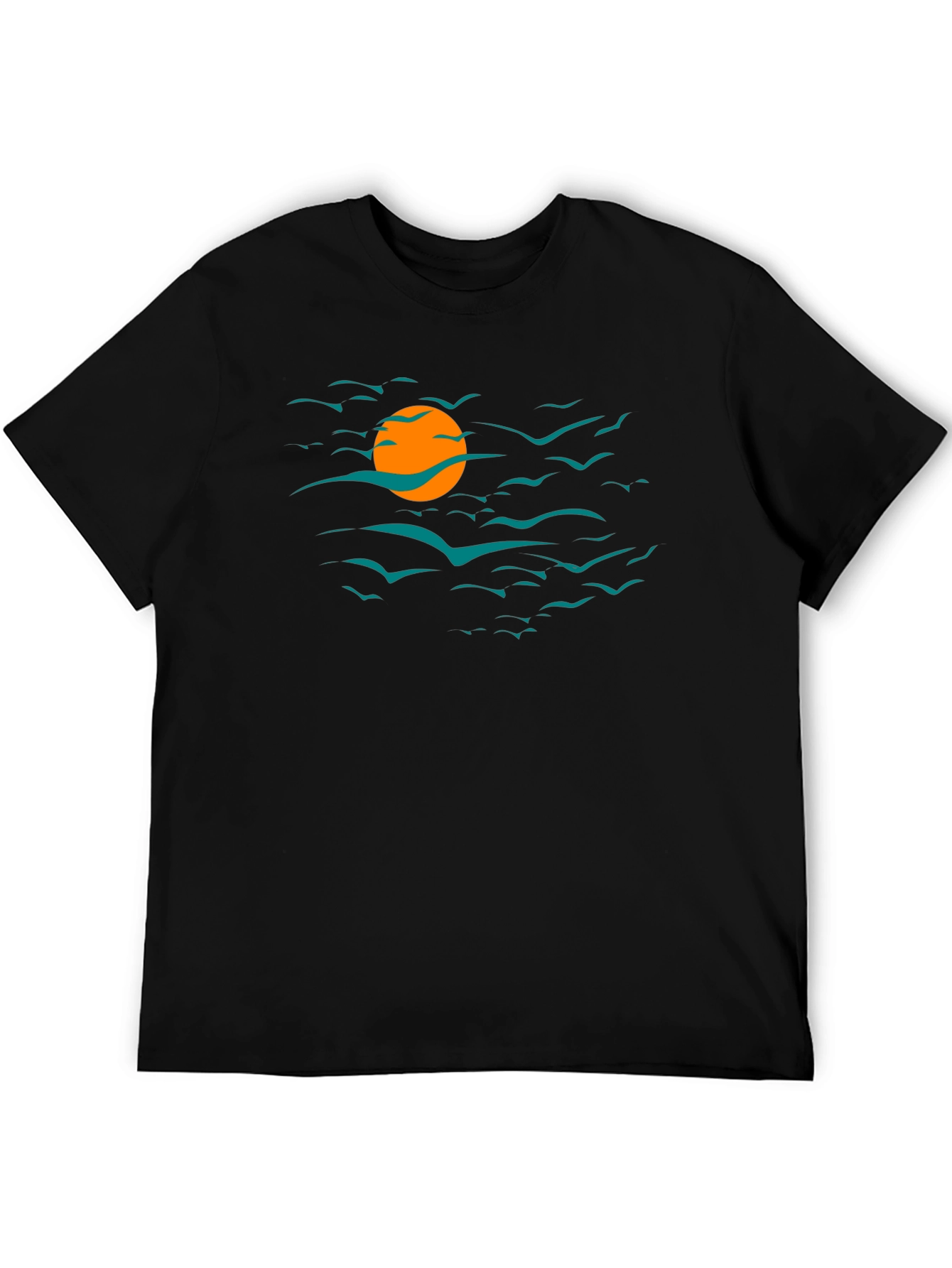 Sunset Birds Graphic T-Shirt