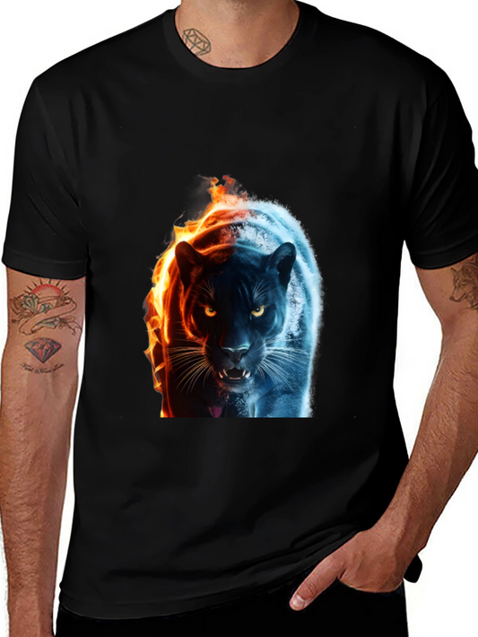 Fire and Ice Panther Graphic Tee