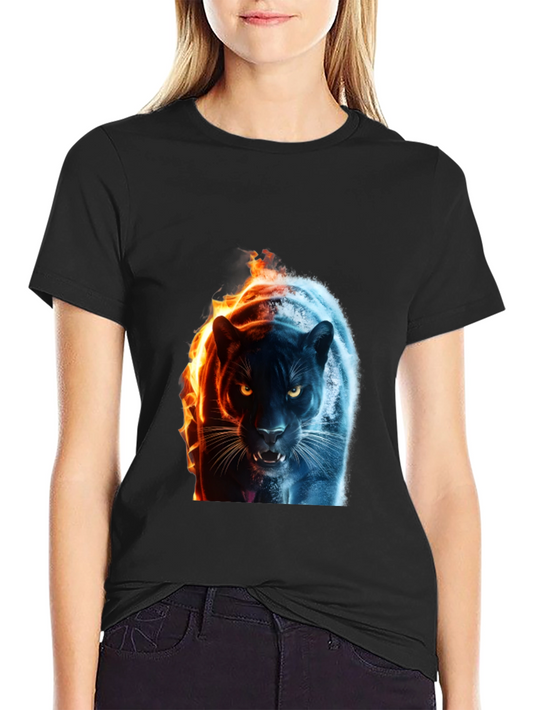 Fire and Ice Panther Graphic Tee