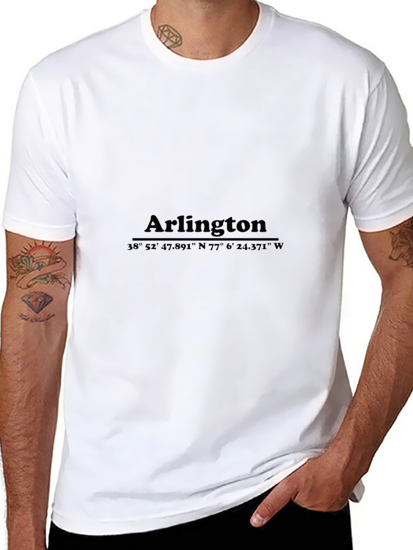 Arlington Coordinates Graphic T-Shirt