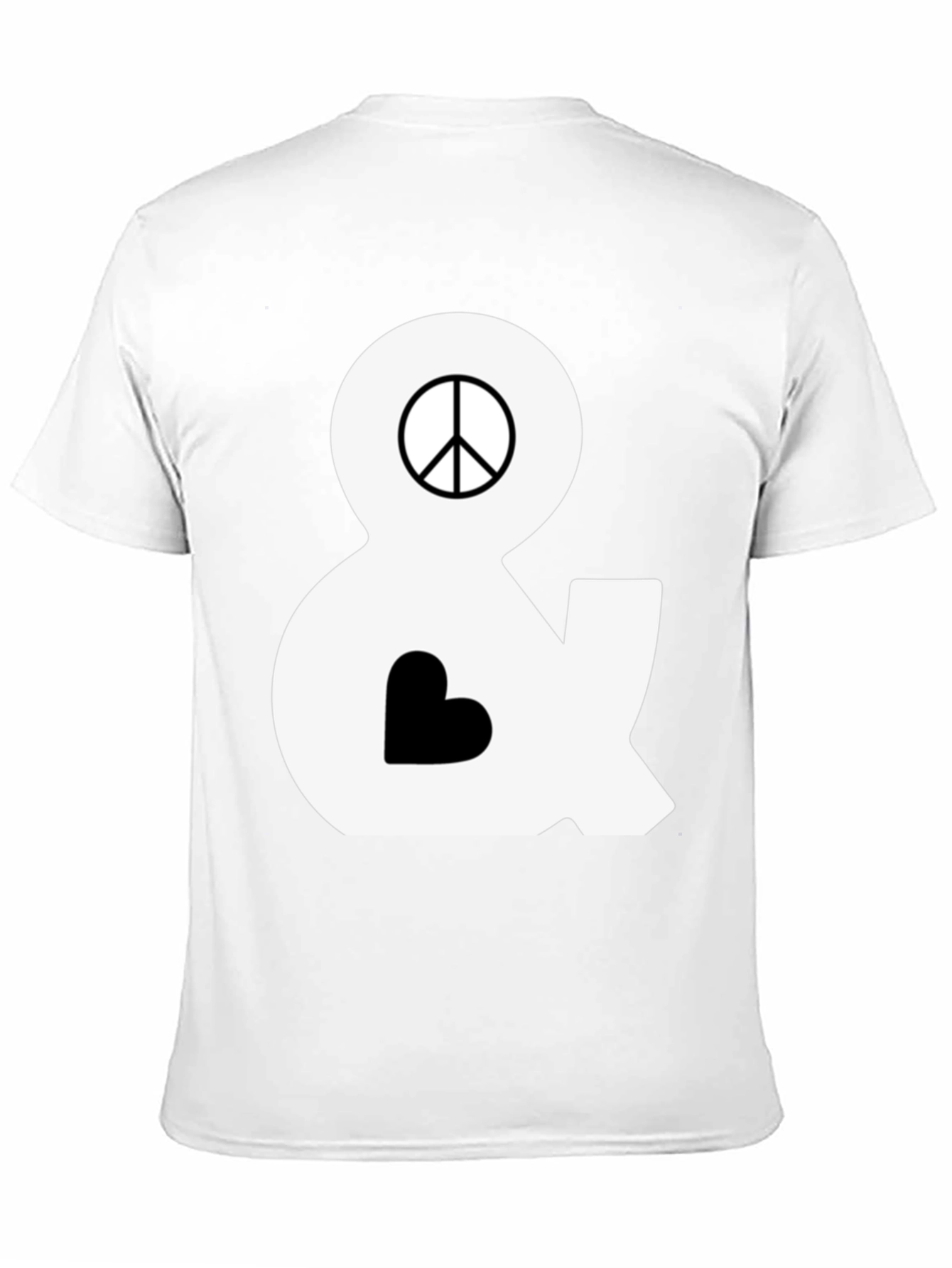 Peace & Love T-Shirt - Black Cotton