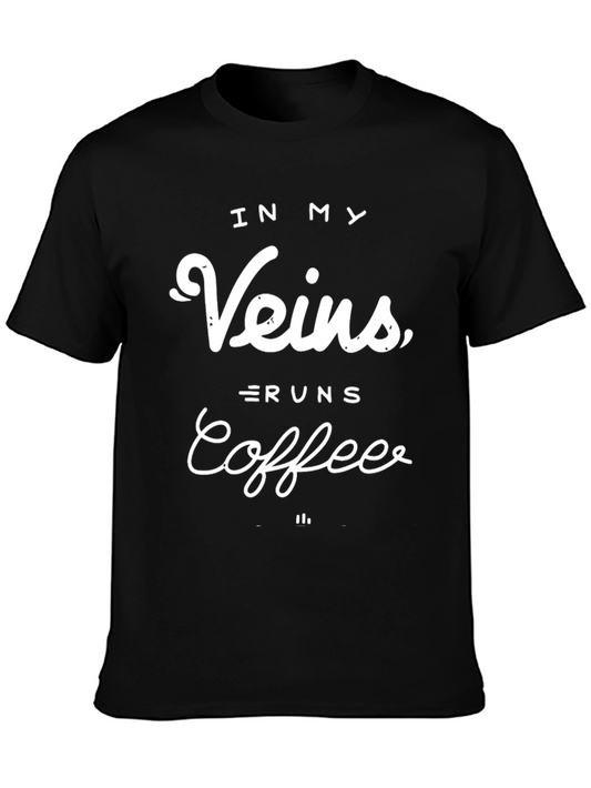 Coffee Veins Graphic T-Shirt - Black