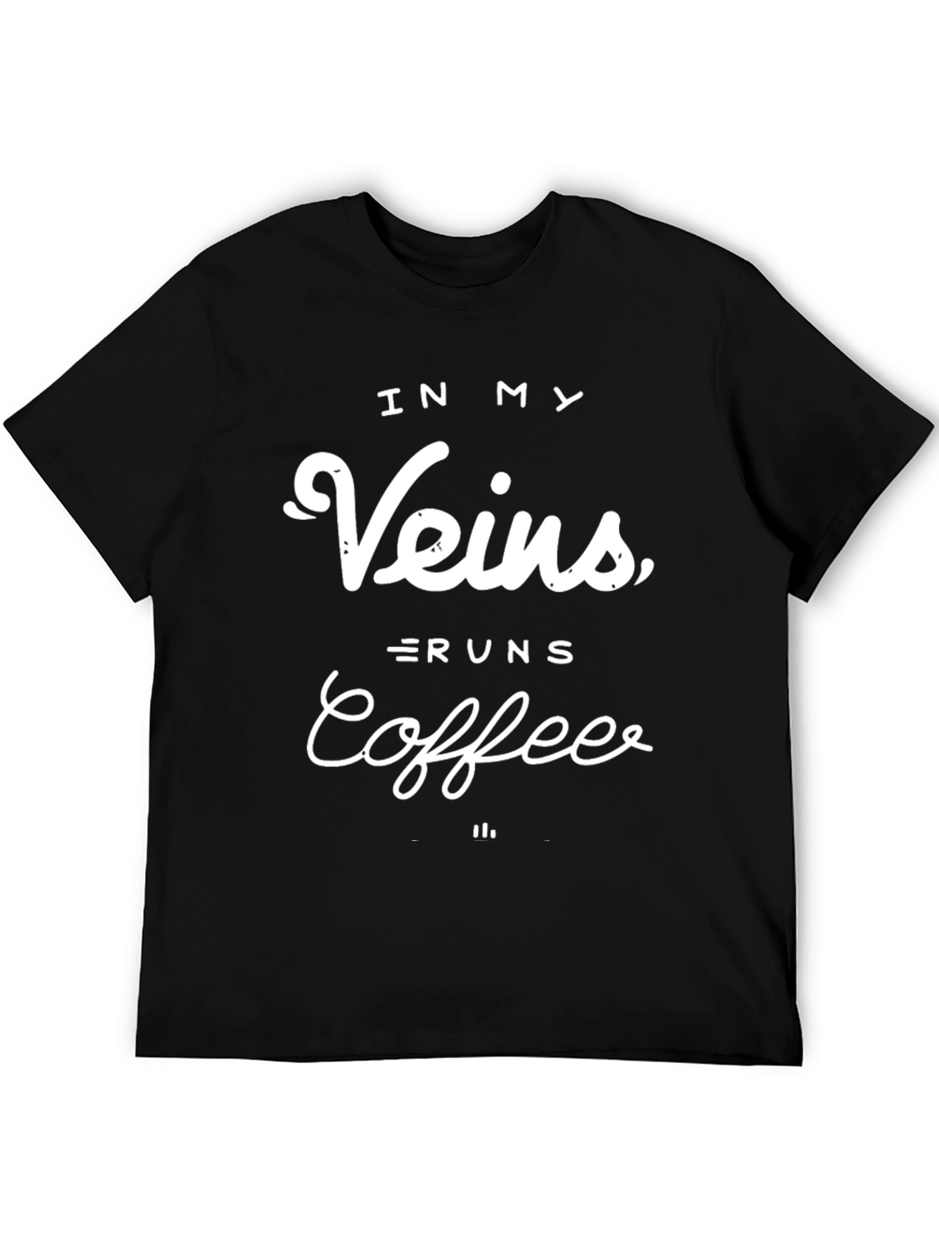 Coffee Veins Graphic T-Shirt - Black