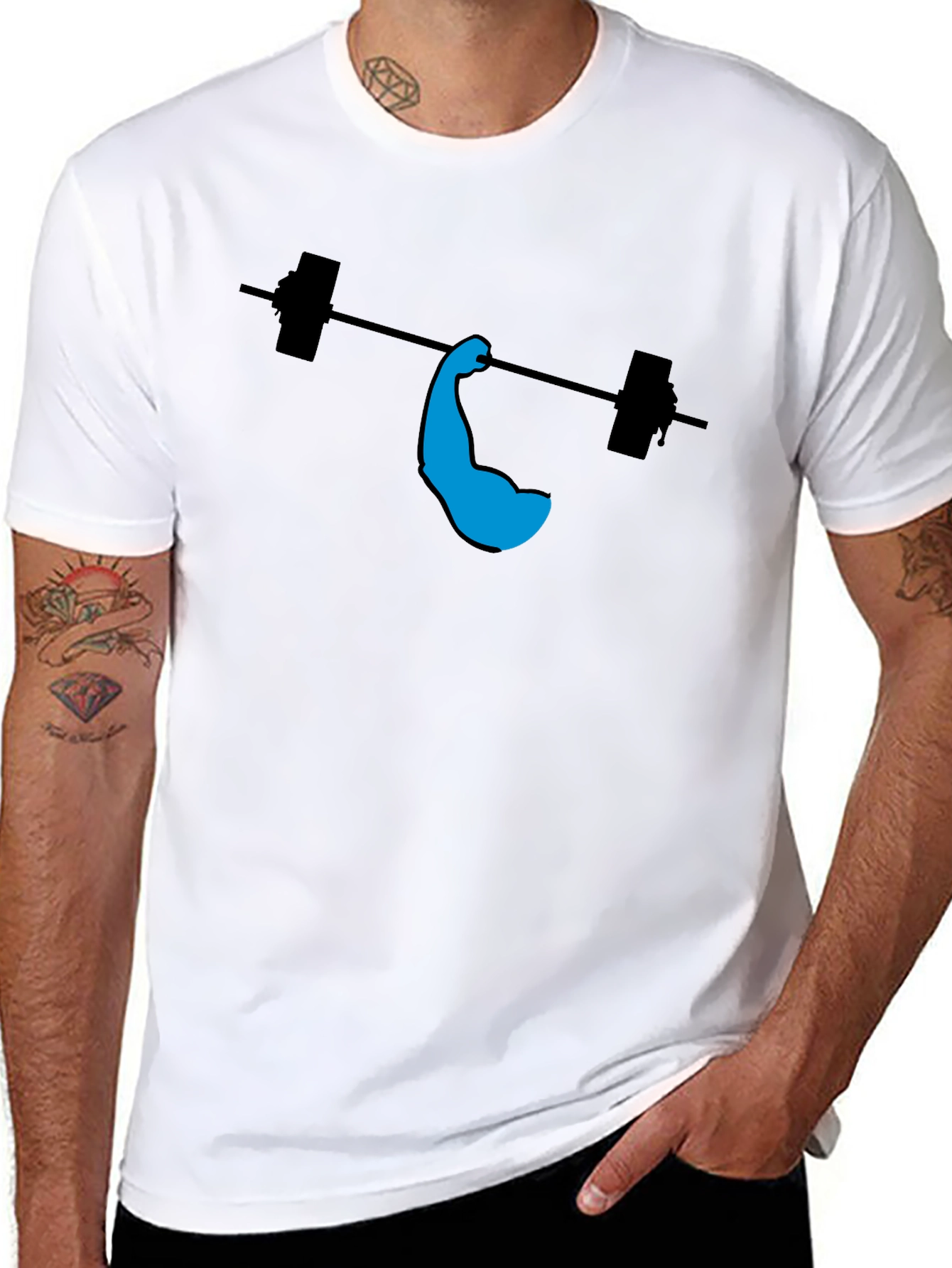 Workout Arm Black T-Shirt