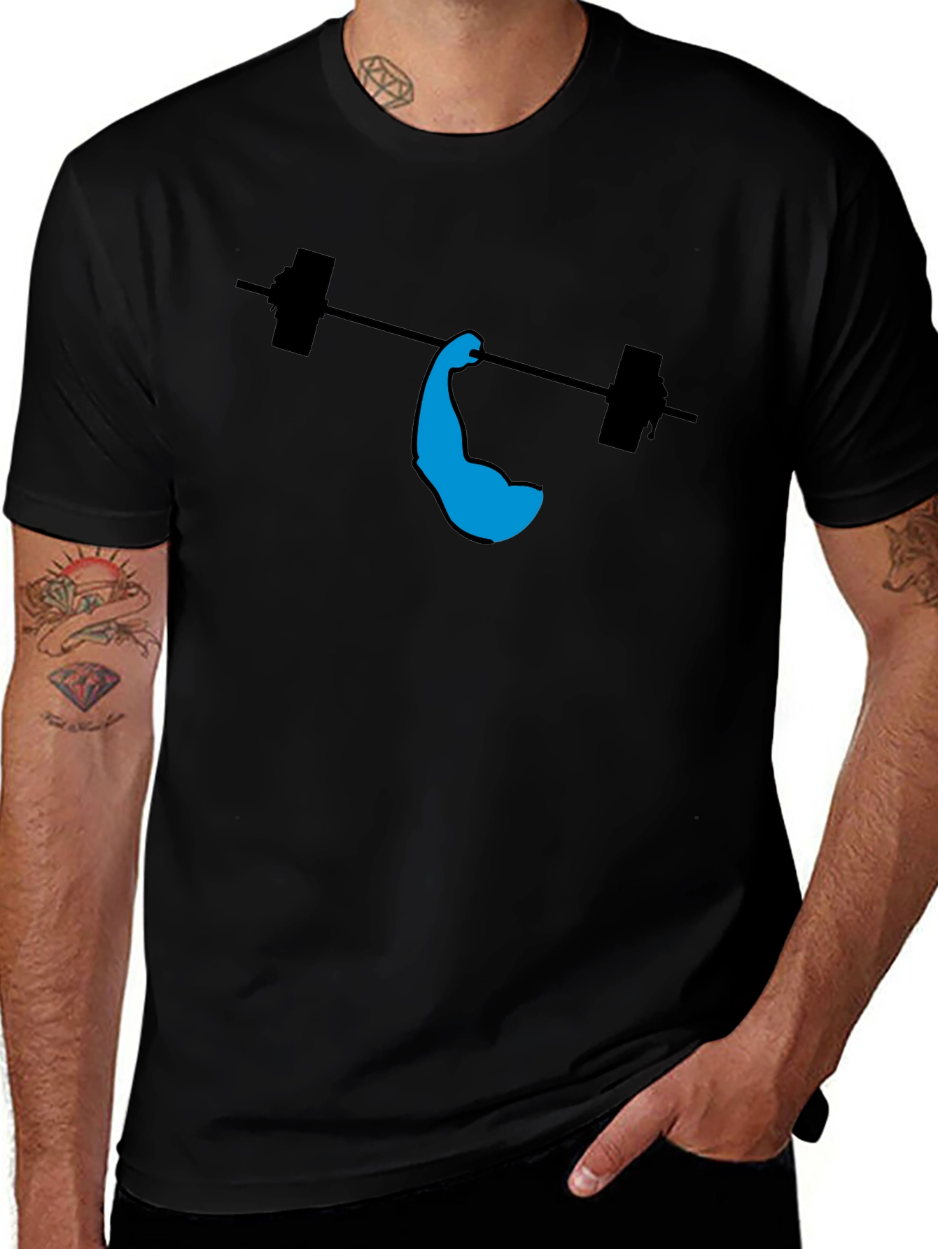 Workout Arm Black T-Shirt