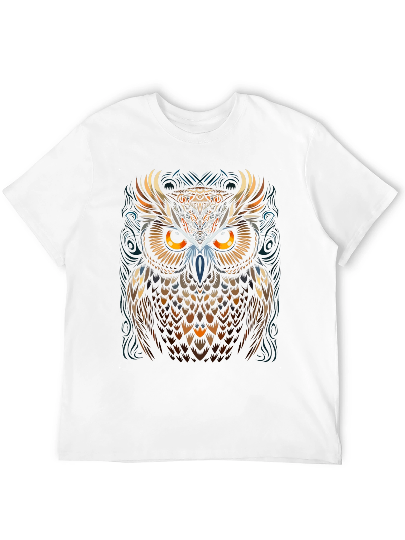 Majestic Owl Graphic Black T-Shirt